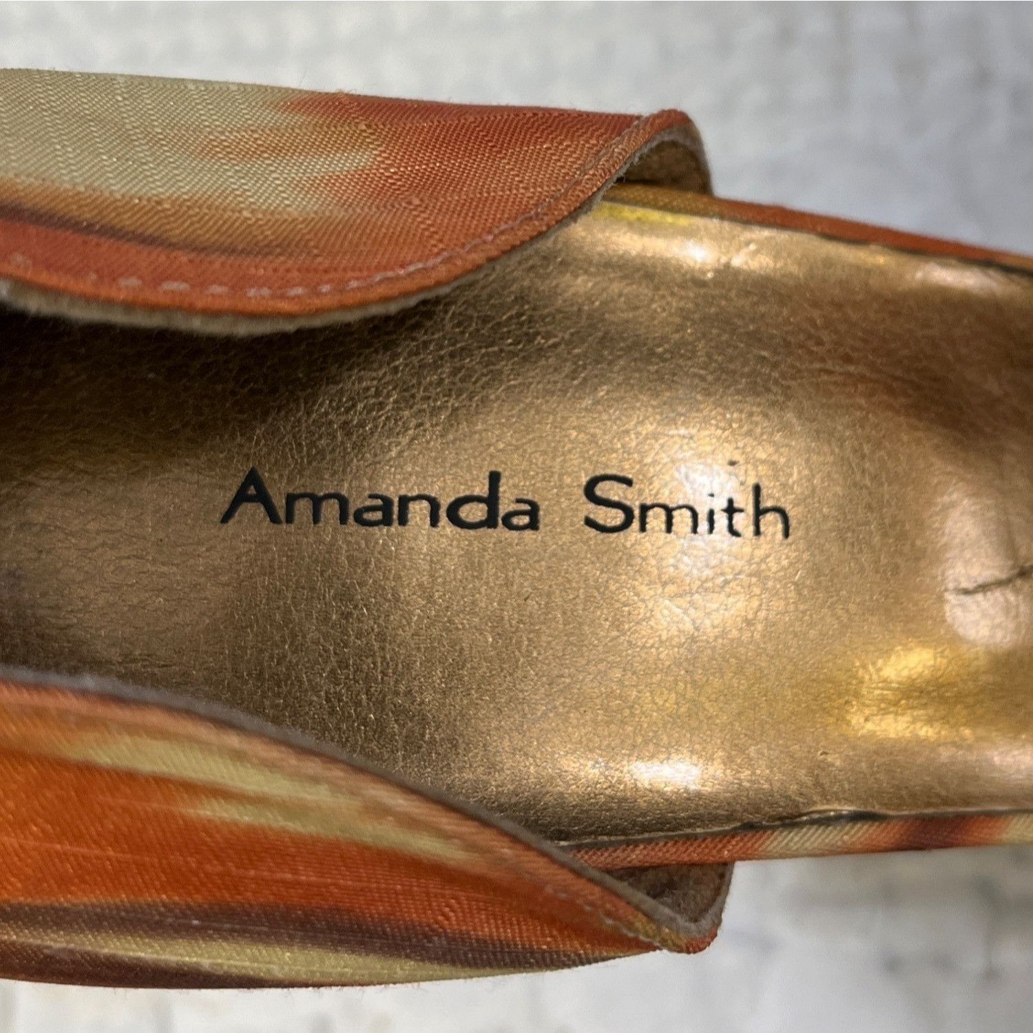 Other Amanda Smith Women's Orange Tie Dye Shoes/Heels Sz 9.5M SKU Size US 9.5 / IT 39.5 - 5 Thumbnail