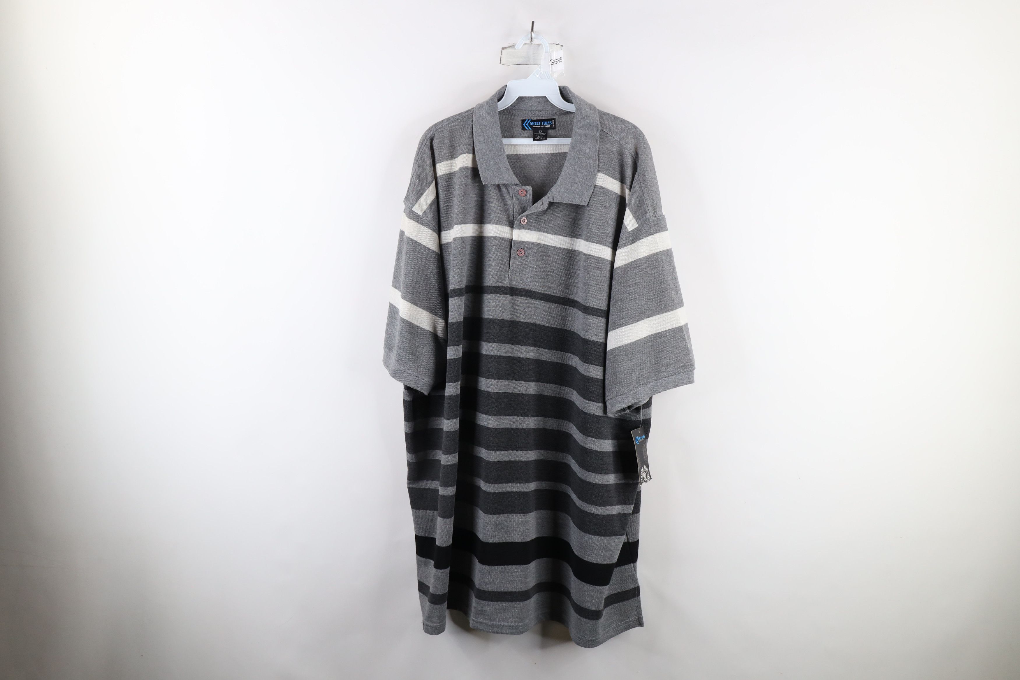Vintage Deadstock Vintage 90s Streetwear Block Collared Polo Shirt Size US XXL / EU 58 / 5 - 1 Thumbnail