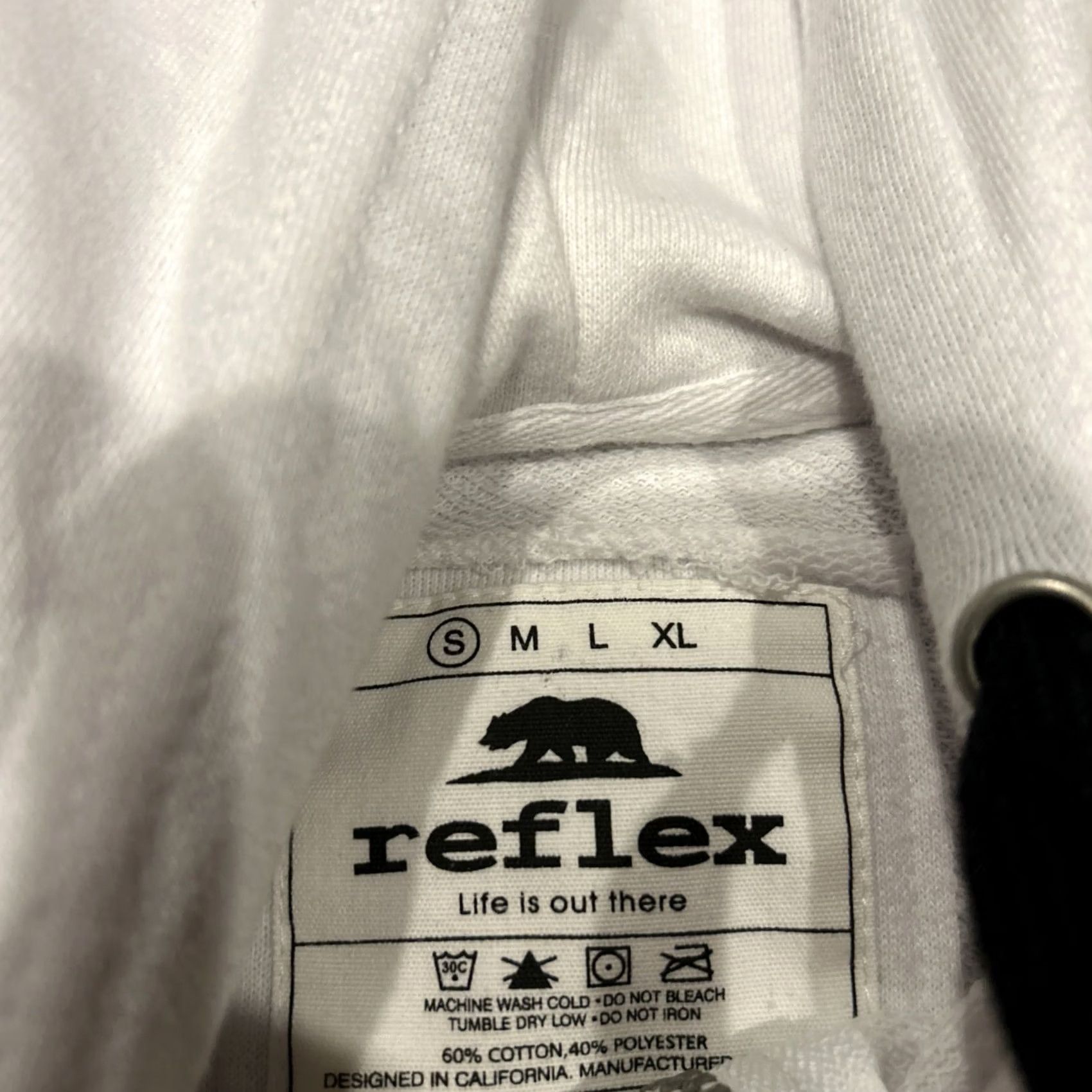 Vintage Reflex Womens Full Zip Hooded Sweatshirt Size S White B27 Size S / US 4 / IT 40 - 2 Thumbnail