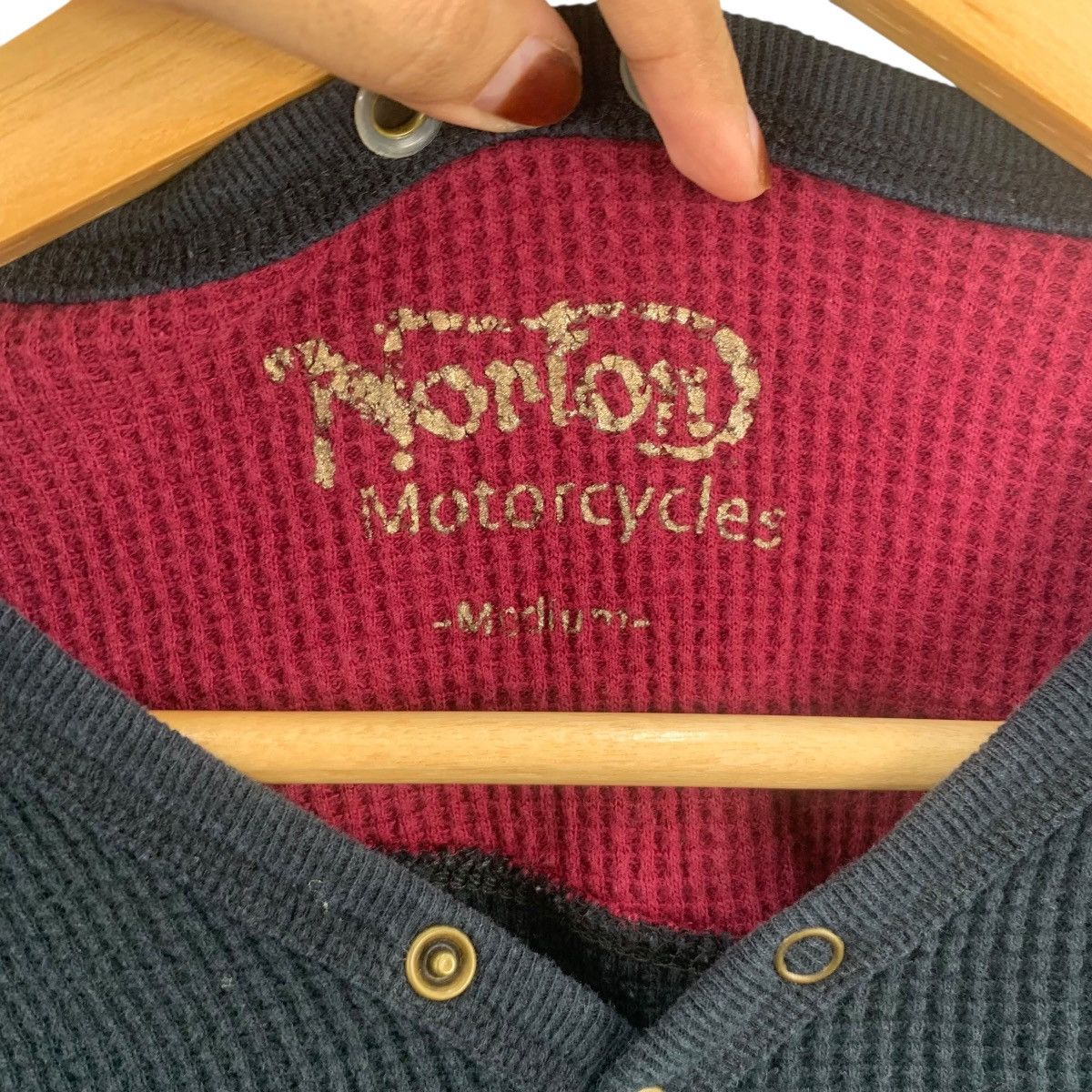 Norton Vintage NORTON MOTORCYCLES EAGLE Waffle Tee Shirt Top Size M / US 6-8 / IT 42-44 - 6 Thumbnail