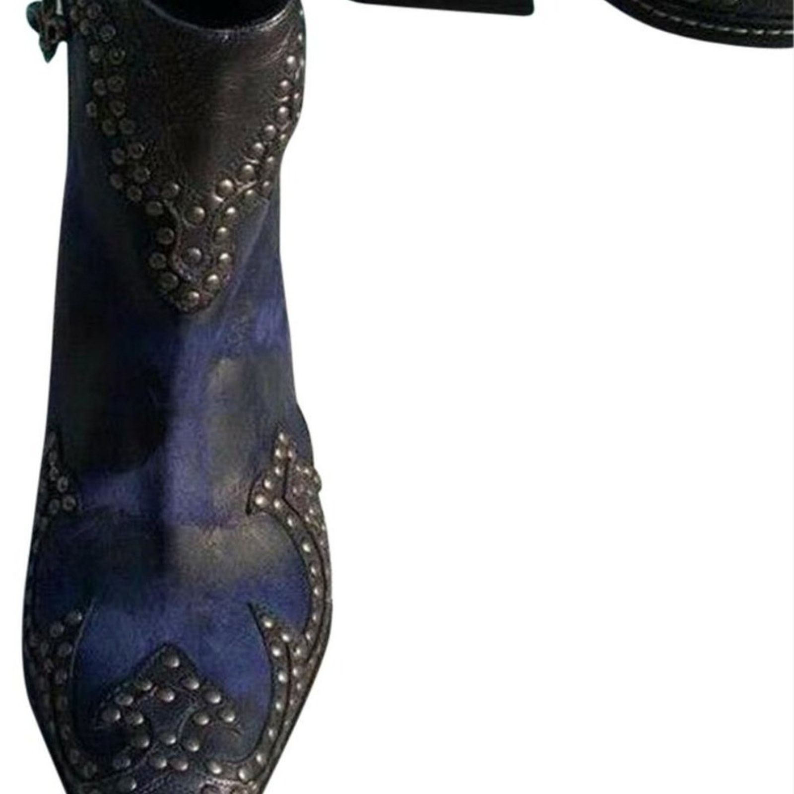 Donald Pliner Donald Pliner Western Suede Metallic Leather Boot $625 NWT Size US 6 / IT 36 - 6 Thumbnail