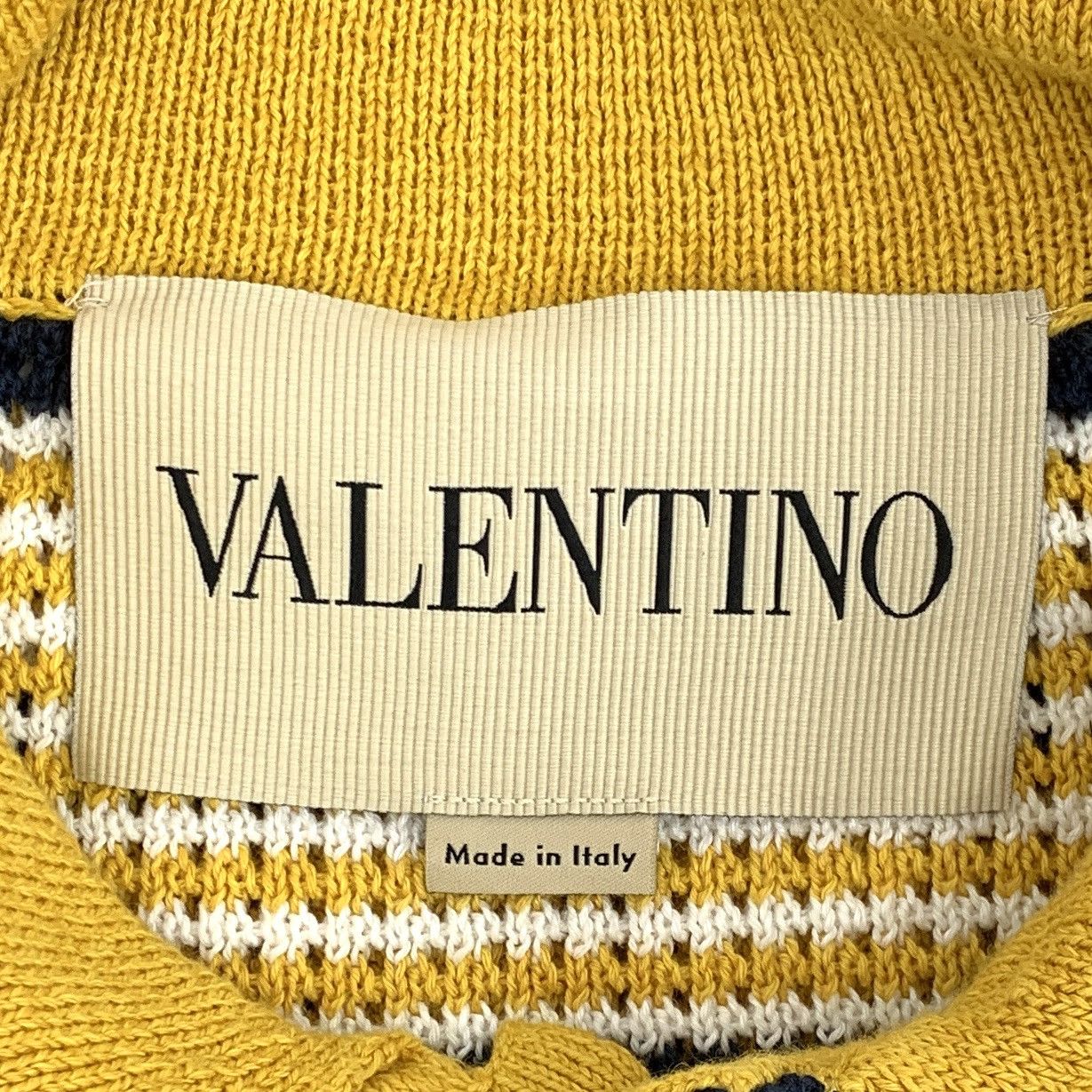 Valentino Valentino Stripe Linen Short Sleeve Knit Polo Shirt K26WX Size XS / US 0-2 / IT 36-38 - 5 Thumbnail