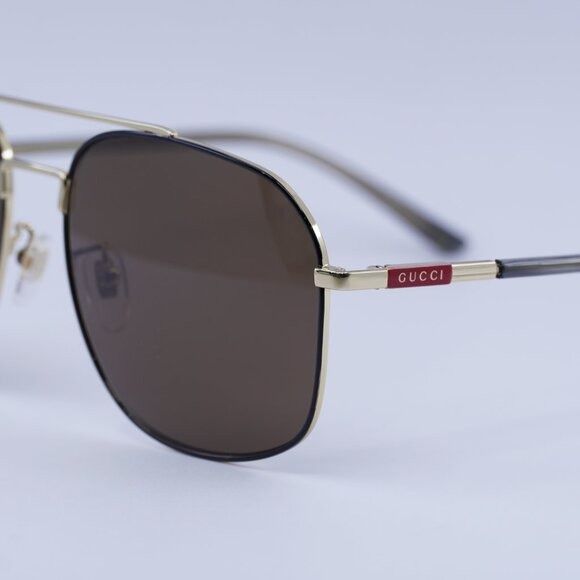 Gucci 🕶️ New Gucci GG1351S 004 Black/Gold Sunglasses Size ONE SIZE - 3 Thumbnail