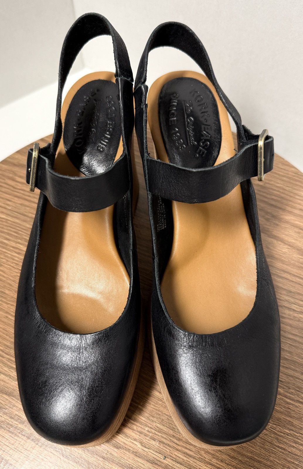 Kork-Ease Kork-Ease Vanya Slingback Platform Black Leather Sandals Size US 9 / IT 39 - 13 Thumbnail