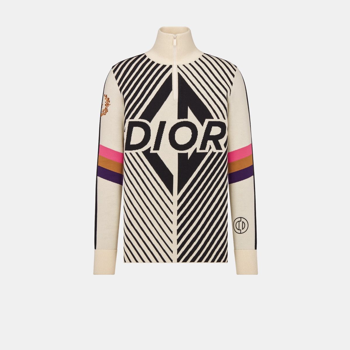 image of Dior O1Bcso1Str0324 Sweaters In Ivory Black, Men's (Size Large)