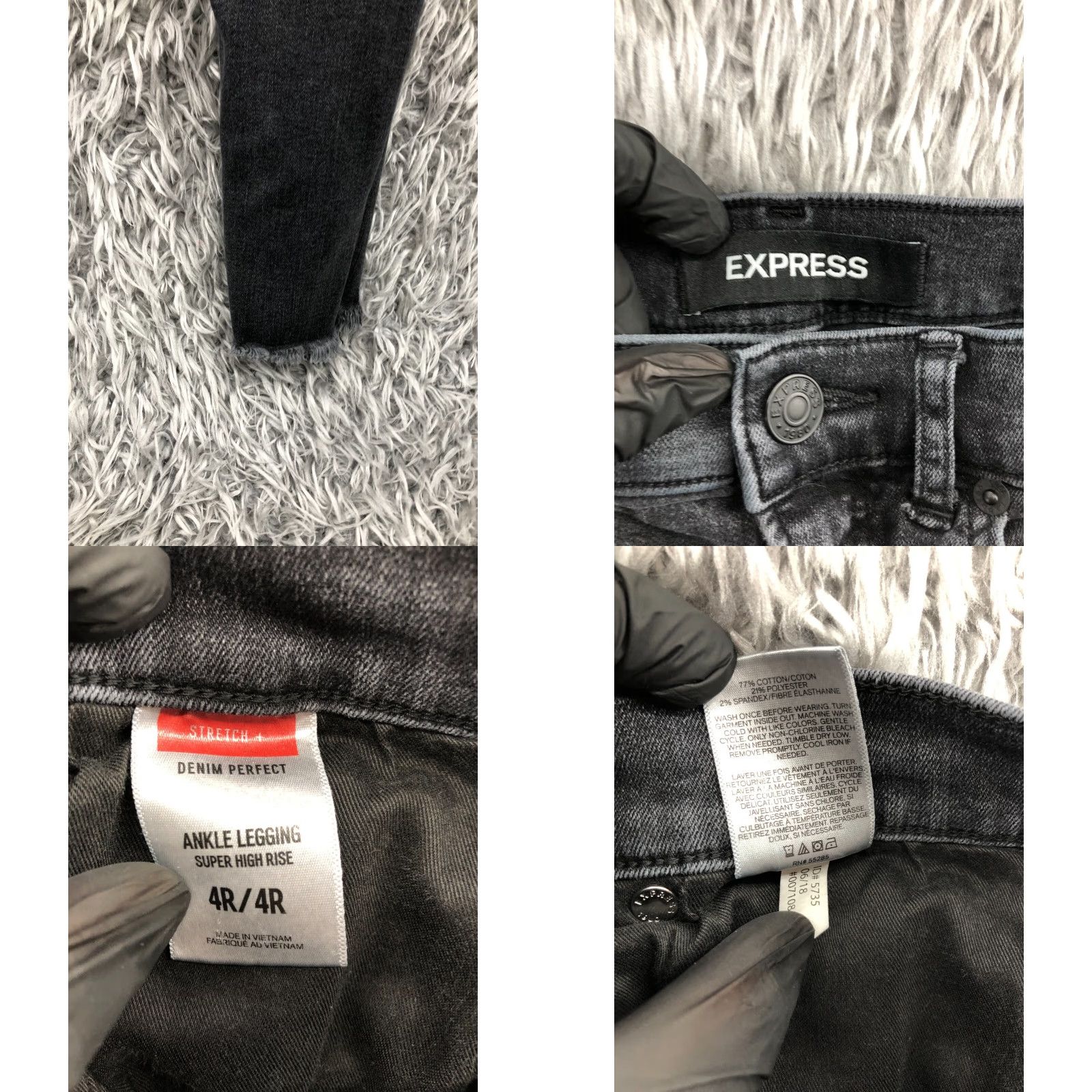Express Express Jeans 4 Womens Dark Wash Black Ankle High Rise 26in Inseam 5-Pocket Cotton Denim Size 27" / US 4 / IT 40 - 8 Thumbnail
