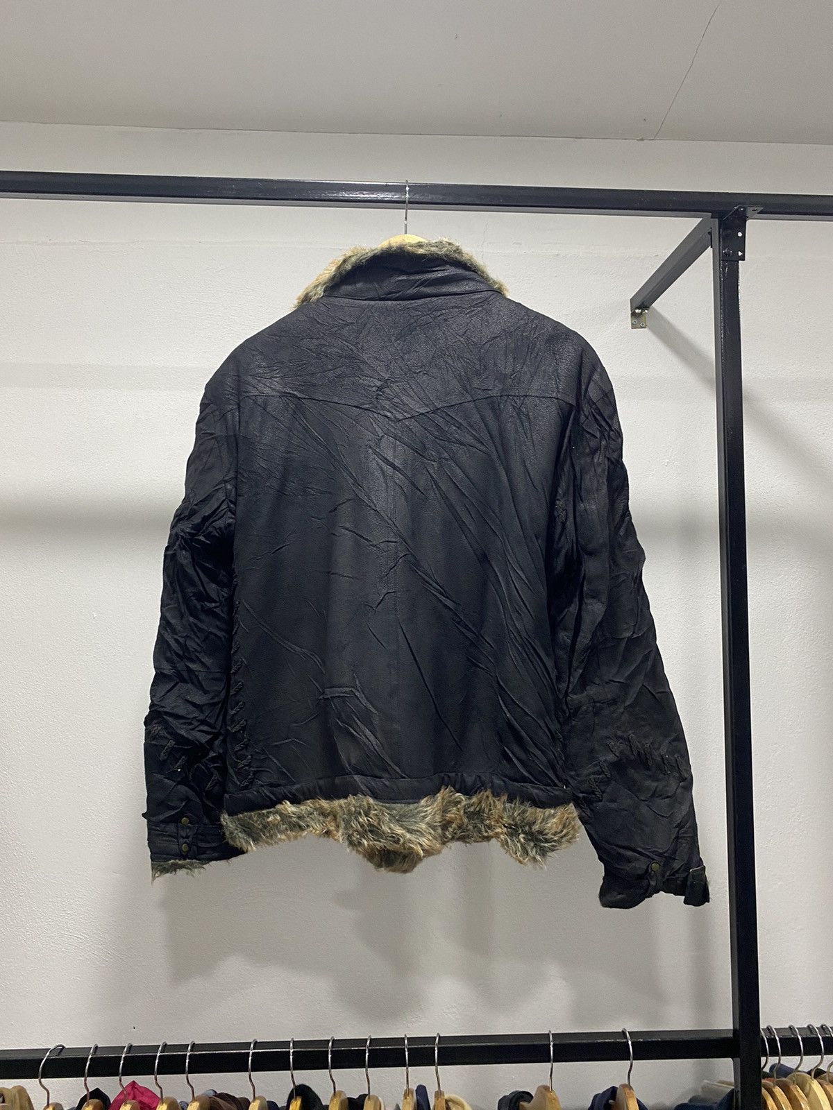 Vintage Nylaus Punk Grunge Suede Leather Jacket Native LGB Hysteric Size US L / EU 52-54 / 3 - 8 Thumbnail