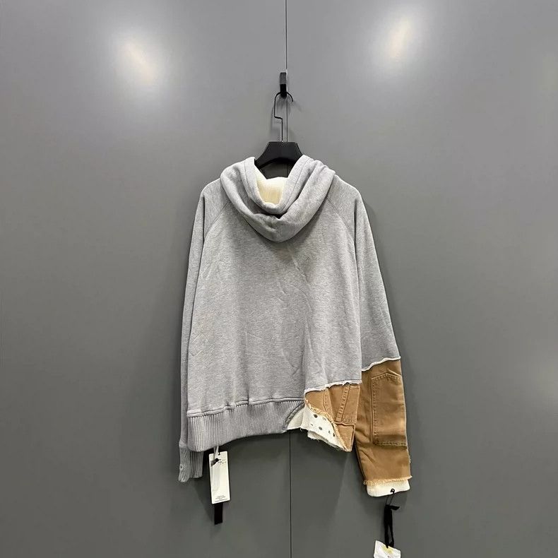 Greg Lauren Greg Lauren size2 Color blocking splicing damages hoodie Size US M / EU 48-50 / 2 - 2 Thumbnail