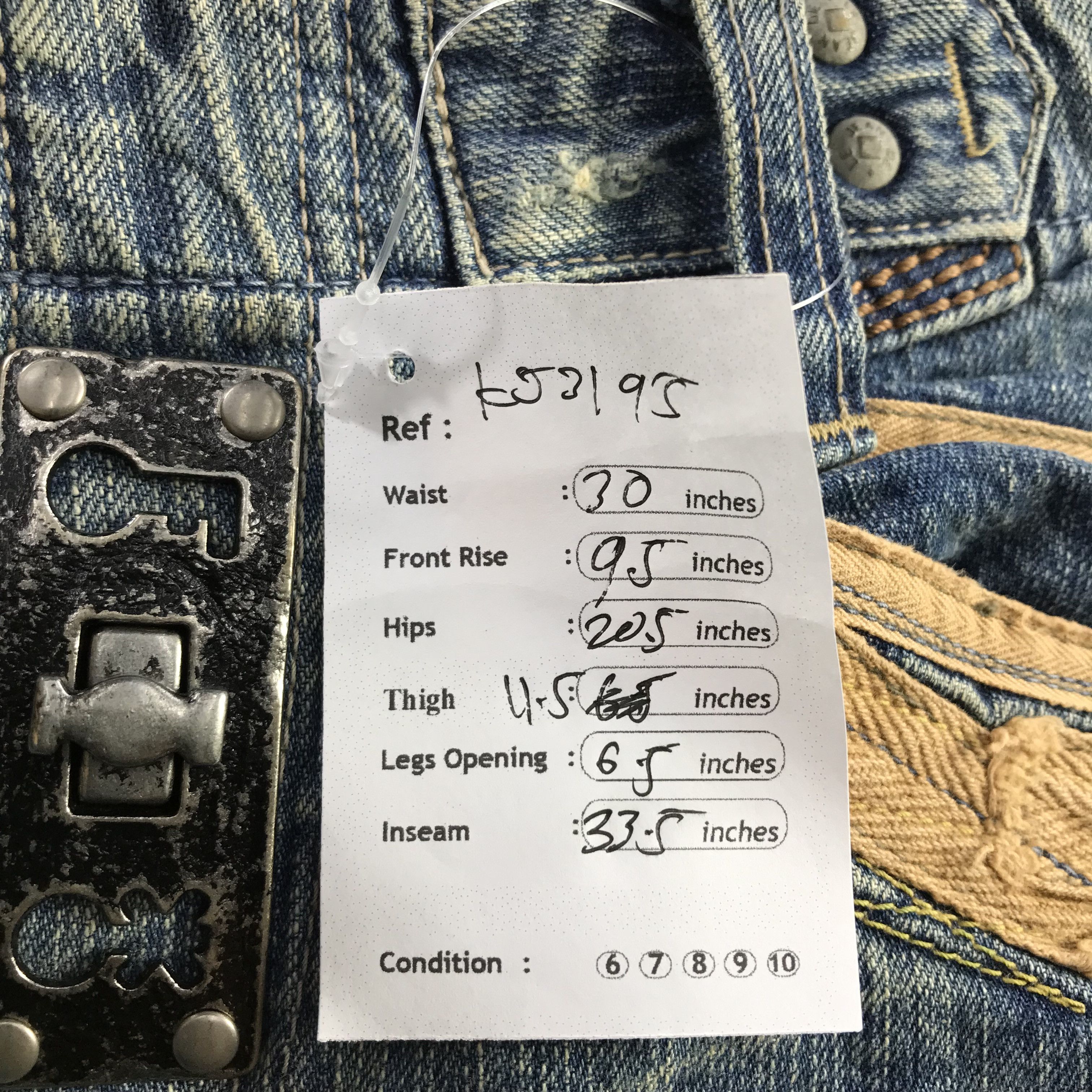 Marithe + Francois Girbaud Marithe Francois Girbaud Jeans Biker Denim KJ3195 Size US 30 / EU 46 - 17 Thumbnail