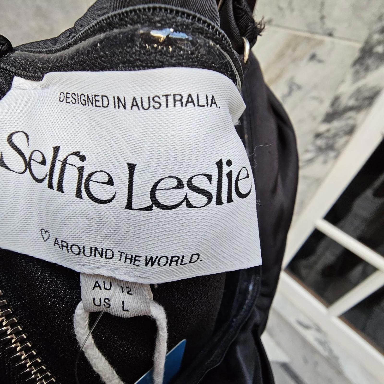 Designer Selfie Leslie Women's Black Dress Size L / US 10 / IT 46 - 7 Thumbnail