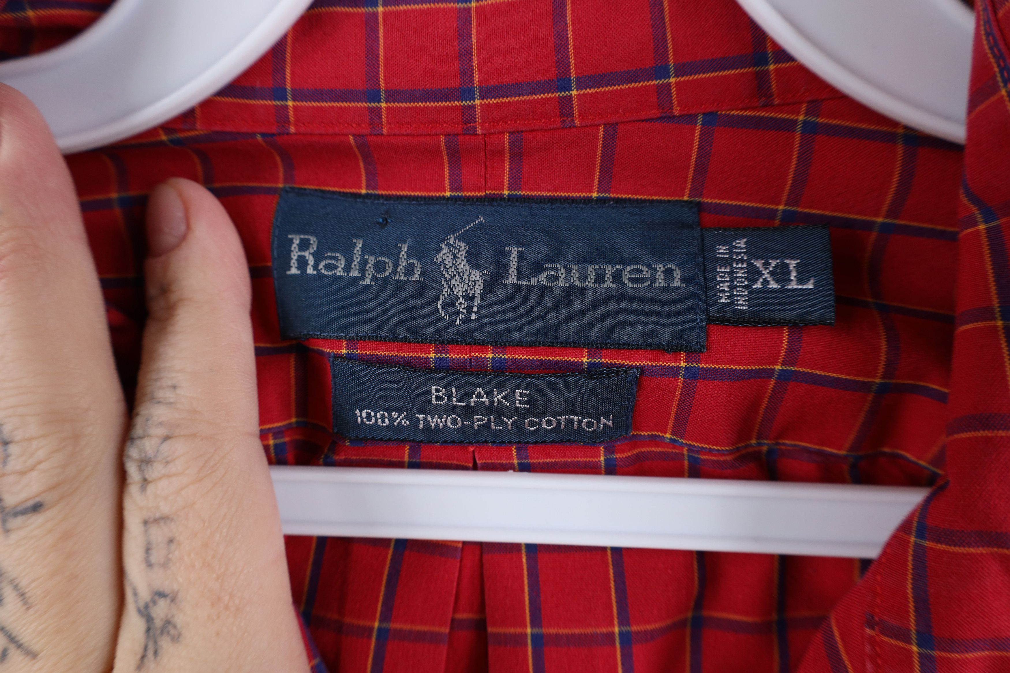 Ralph Lauren Vintage 90s Ralph Lauren Collared Button Down Shirt Plaid Size US XL / EU 56 / 4 - 9 Thumbnail