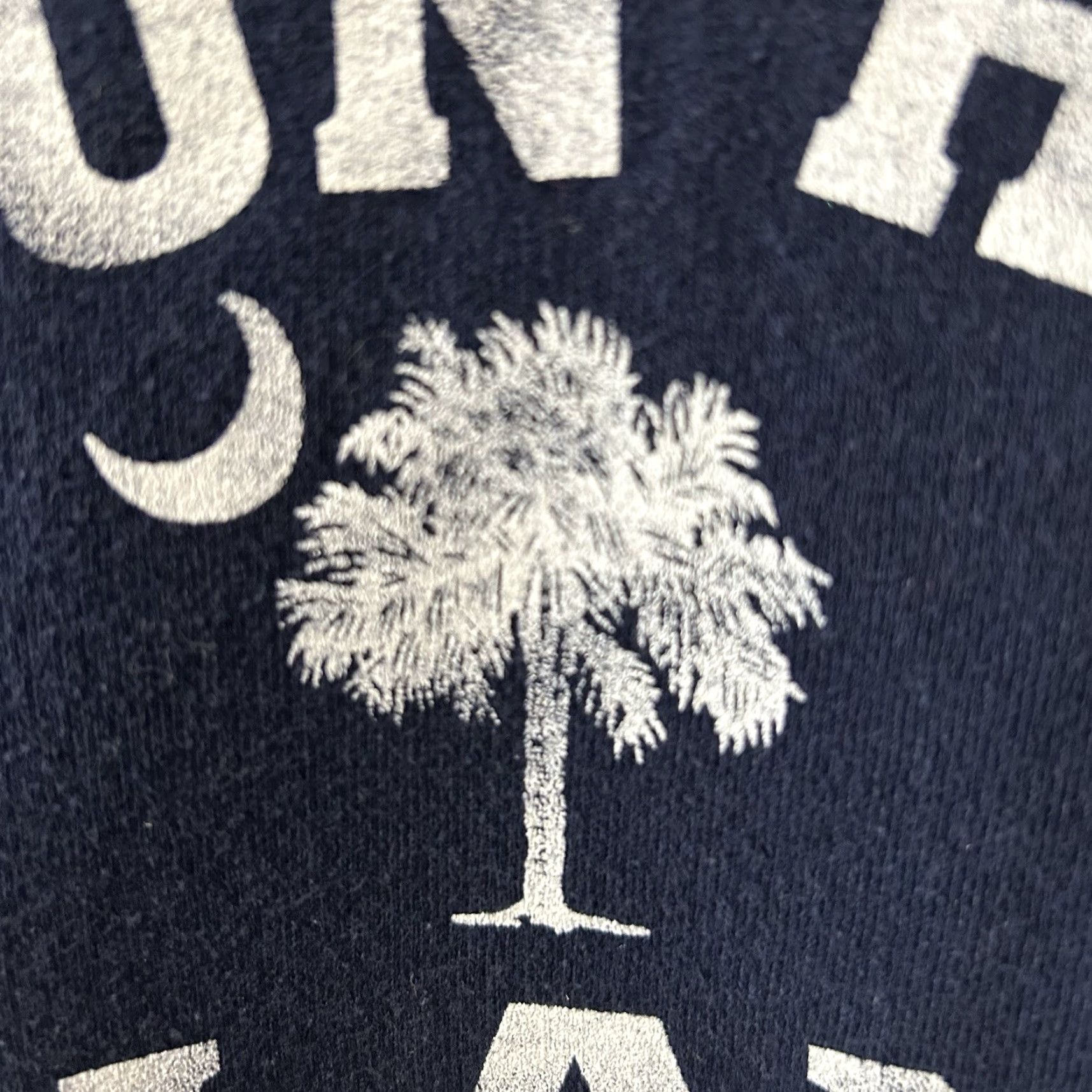 Fruit Of The Loom Hilton Head Island Sweatshirt Men M Navy Blue Fruit Of The Loom Crew Neck Pullover Graphic Print Size US M / EU 48-50 / 2 - 6 Thumbnail