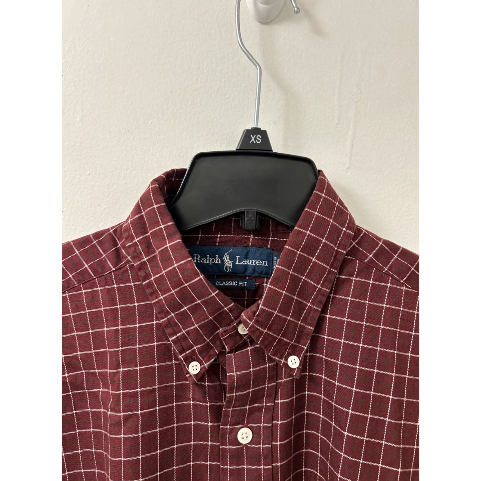 Ralph Lauren Ralph Lauren Shirt Mens Large Maroon Red Plaid Classic Fit Button-Down L/S Button-Up Casual Size US L / EU 52-54 / 3 - 7 Thumbnail