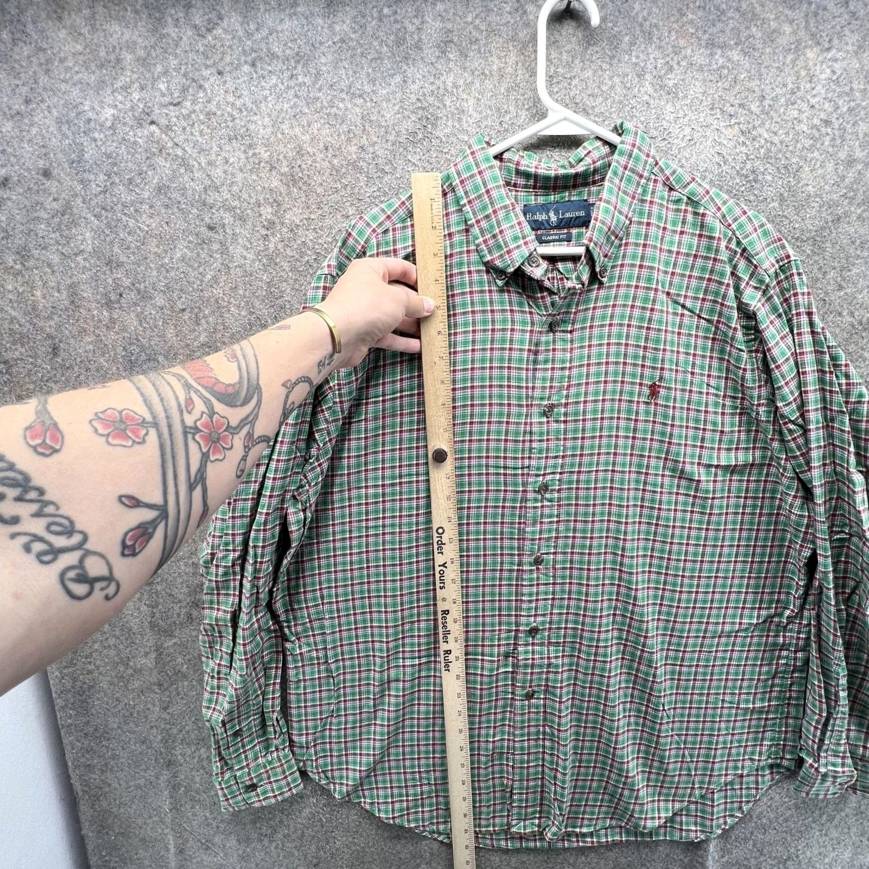 Ralph Lauren Ralph Lauren Shirt Mens XL Green Plaid Long Sleeve Button Front Casual Woven Size US XL / EU 56 / 4 - 4 Thumbnail