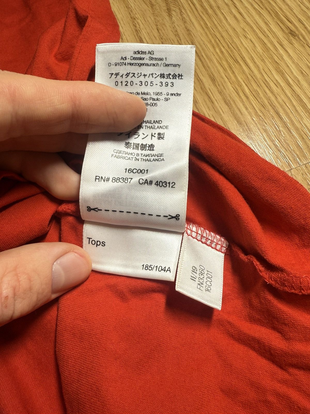 Y-3 Y-3 Red T-Shirt 2019 Collection Size US L / EU 52-54 / 3 - 5 Thumbnail