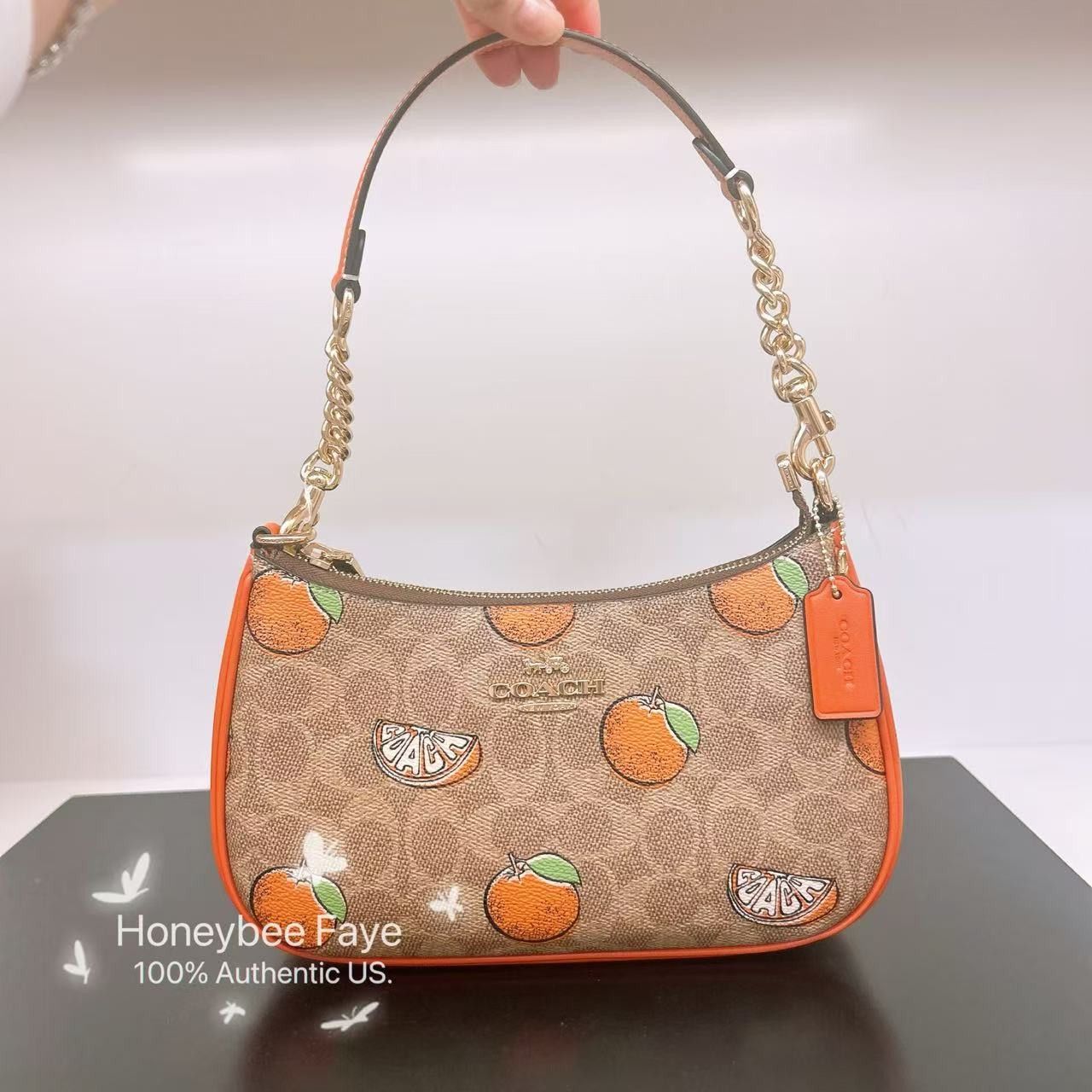 Coach Teri Shoulder Bag In Signature With Orange Print CAL80 Size ONE SIZE - 2 Thumbnail
