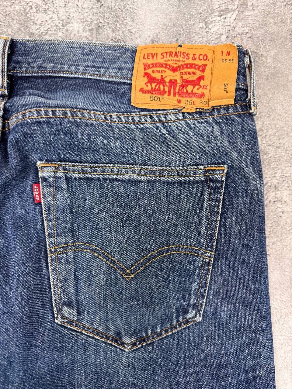 Levi's Levis 501 Vintage Blue Denim Pants Jeans Size US 36 / EU 52 - 5 Thumbnail