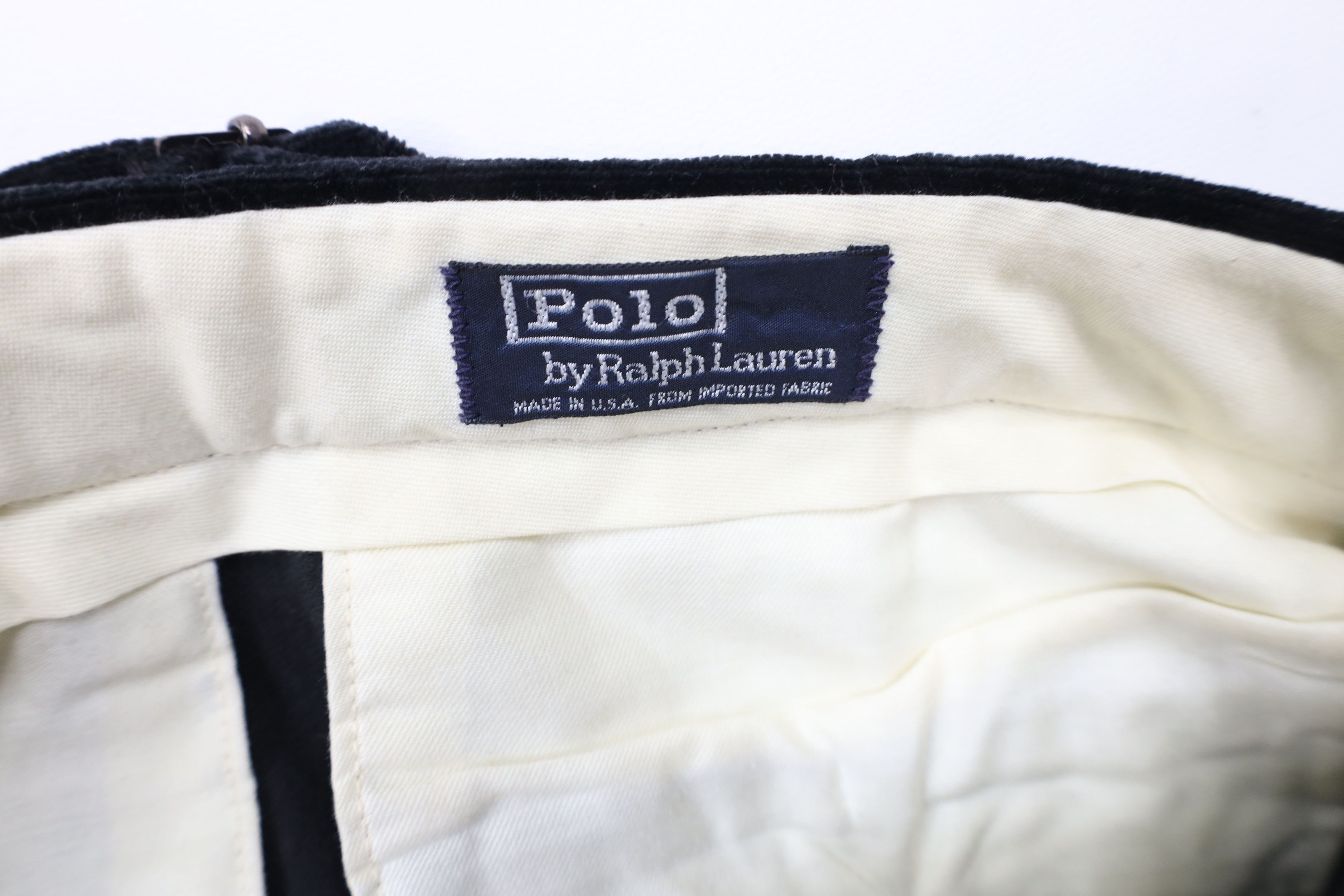 Ralph Lauren × Vintage Vintage 80s 90s Ralph Lauren Wide Leg Velvet Pants USA Size US 34 / EU 50 - 11 Thumbnail