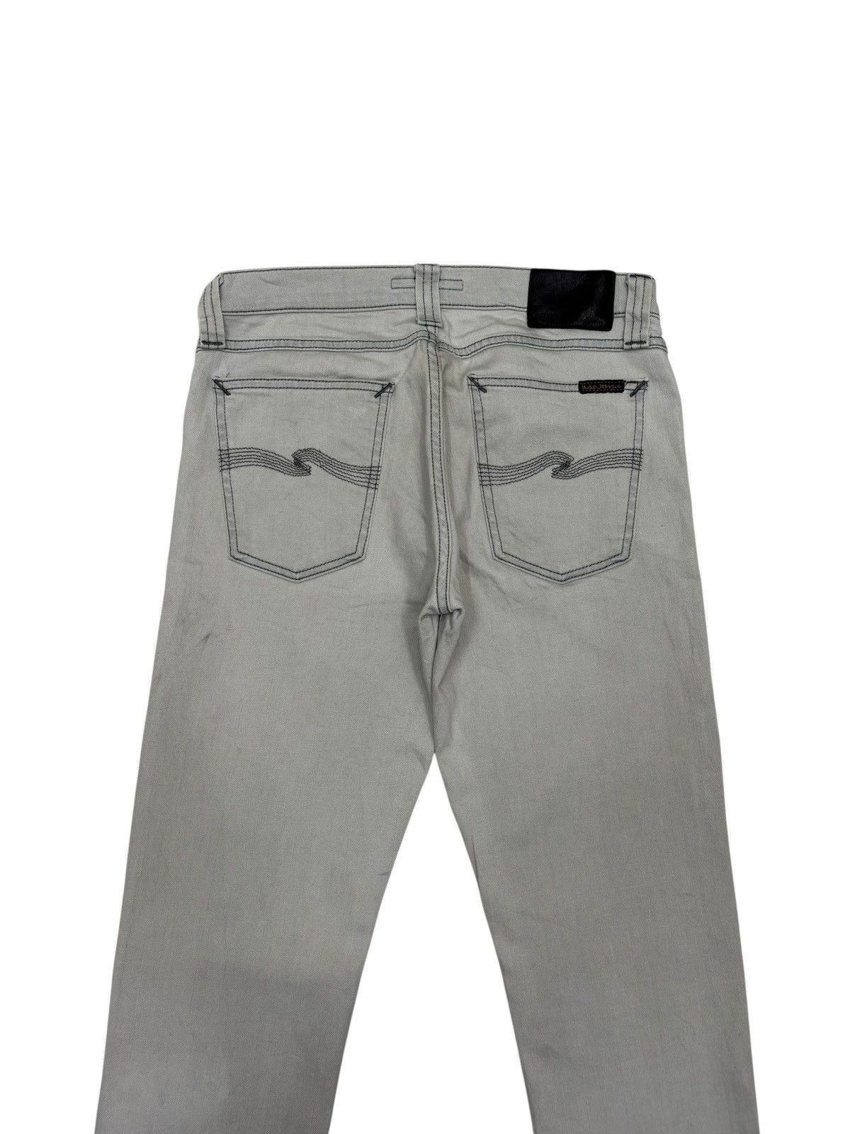 Nudie Jeans Nudie Jeans Tight Long John Cool Grey Denim Jeans Size 29" - 6 Thumbnail
