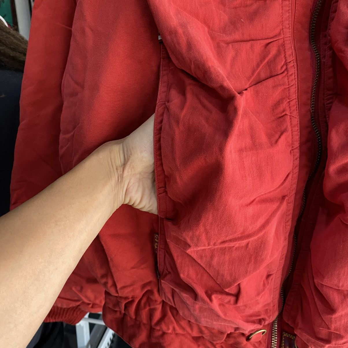 Karl Helmut RARE🔥 Karl Helmut Red Bomber jacket Hooded Size US M / EU 48-50 / 2 - 12 Thumbnail