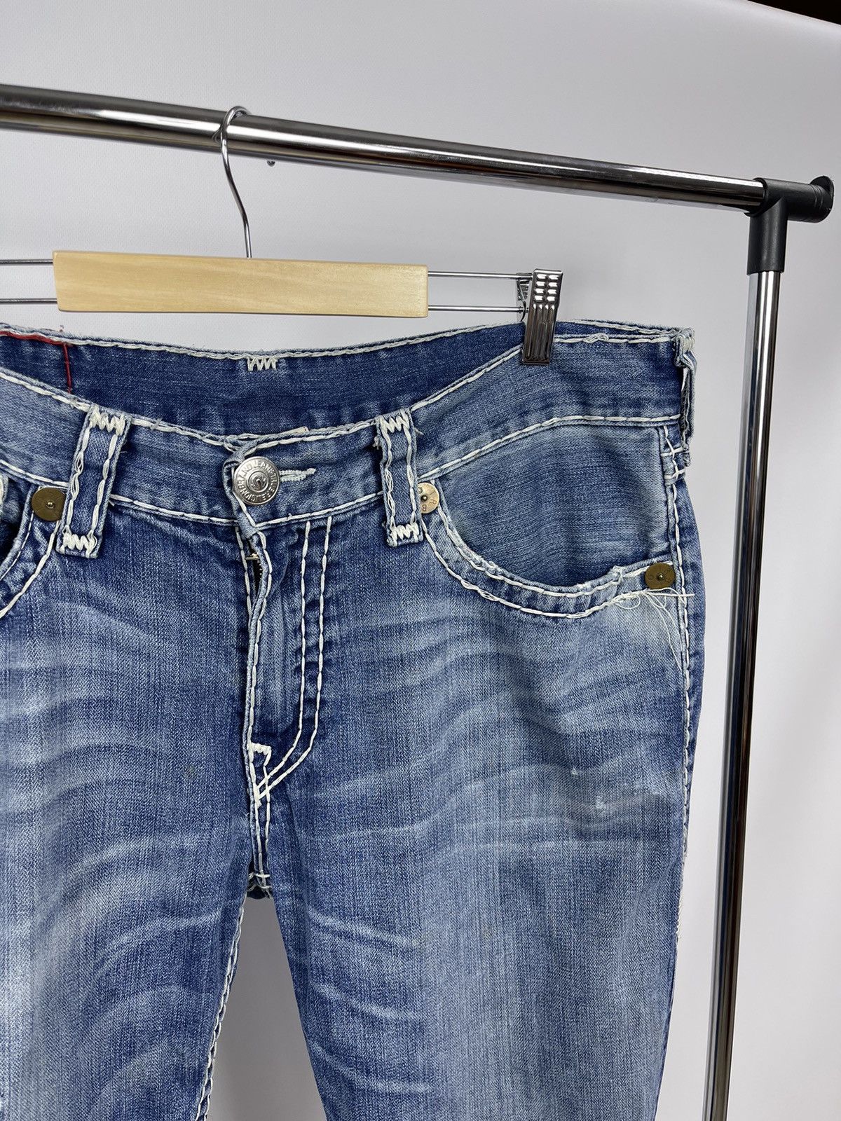 True Religion True Religion Shorts Billy Super T Y2K Denim Size 36 BlueUSA Size US 36 / EU 52 - 4 Thumbnail