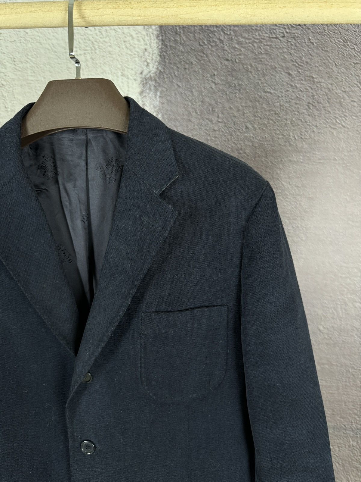 Boggi Boggi Milano vintage blue cotton 3 button blazer Size 44R - 5 Thumbnail