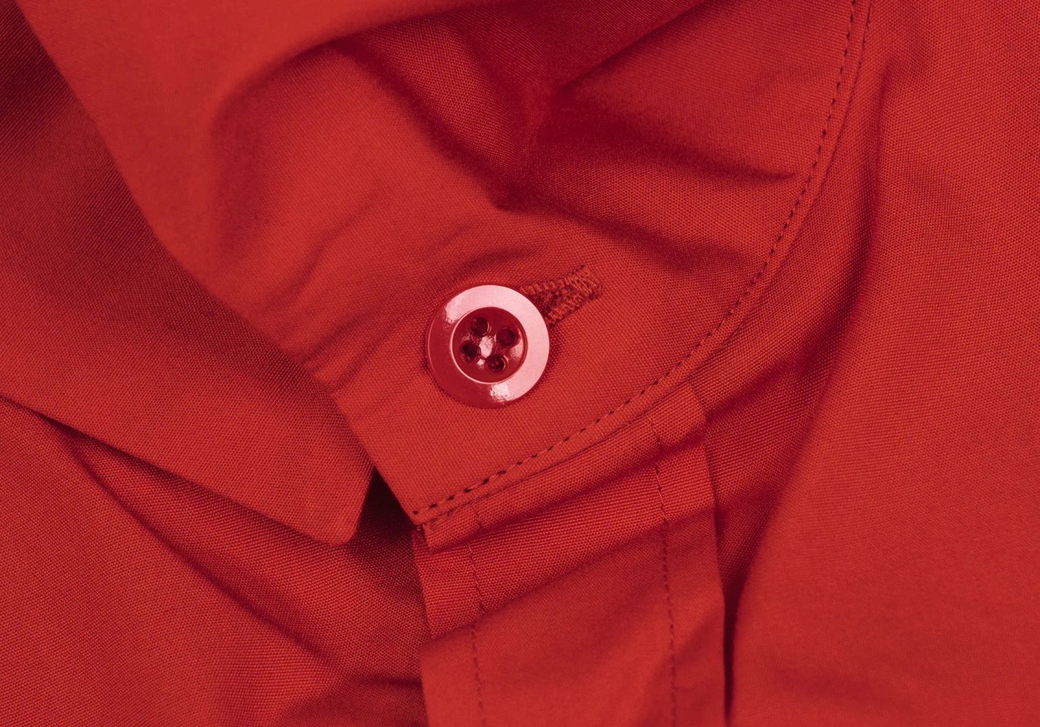 Yohji Yamamoto Yohji Yamamoto Cotton Asymmetrical Collar Shirt Red 3 Size US L / EU 52-54 / 3 - 4 Thumbnail