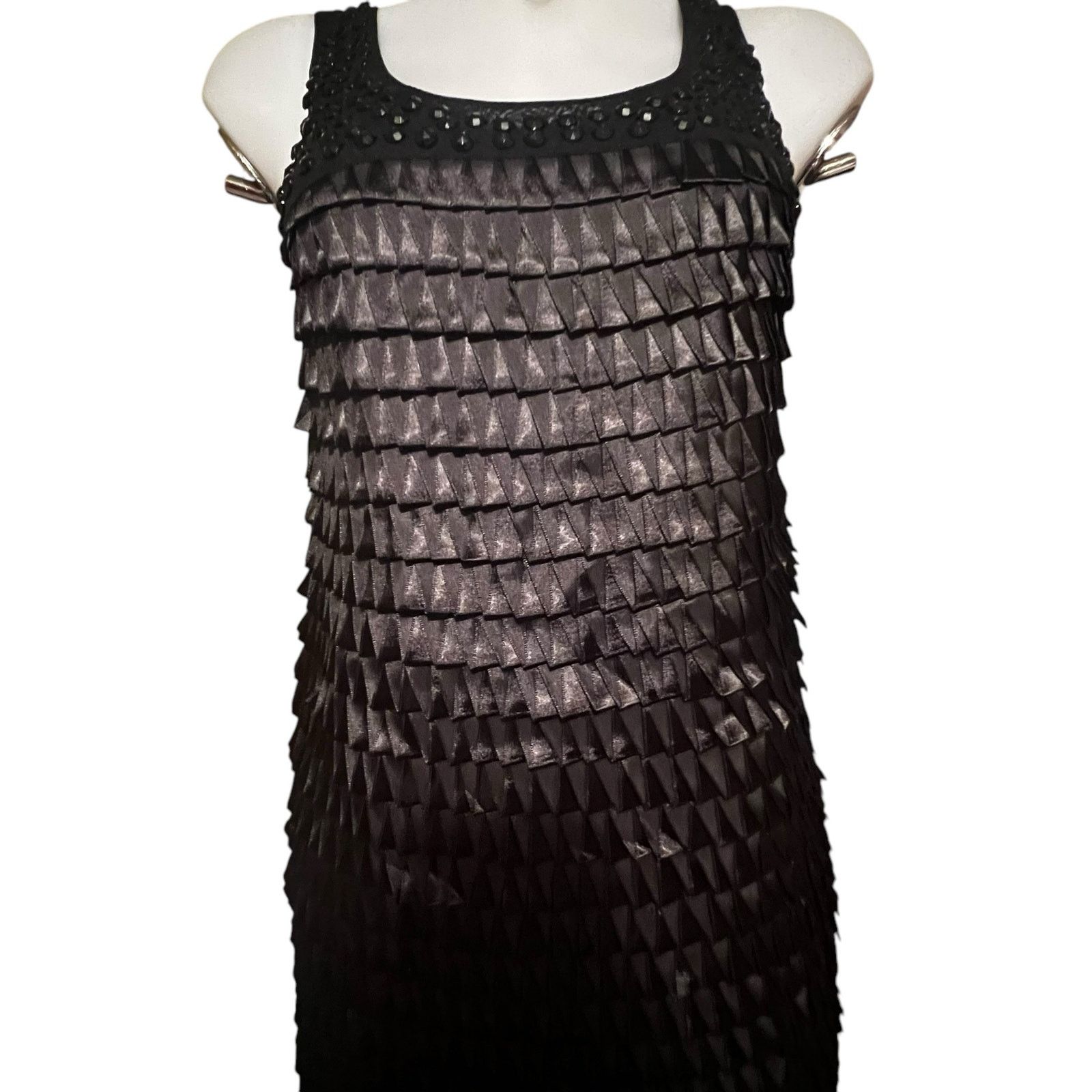 Express Express Little Black Dress Ribbon Pleated Tuck Front SM Size S / US 4 / IT 40 - 5 Thumbnail