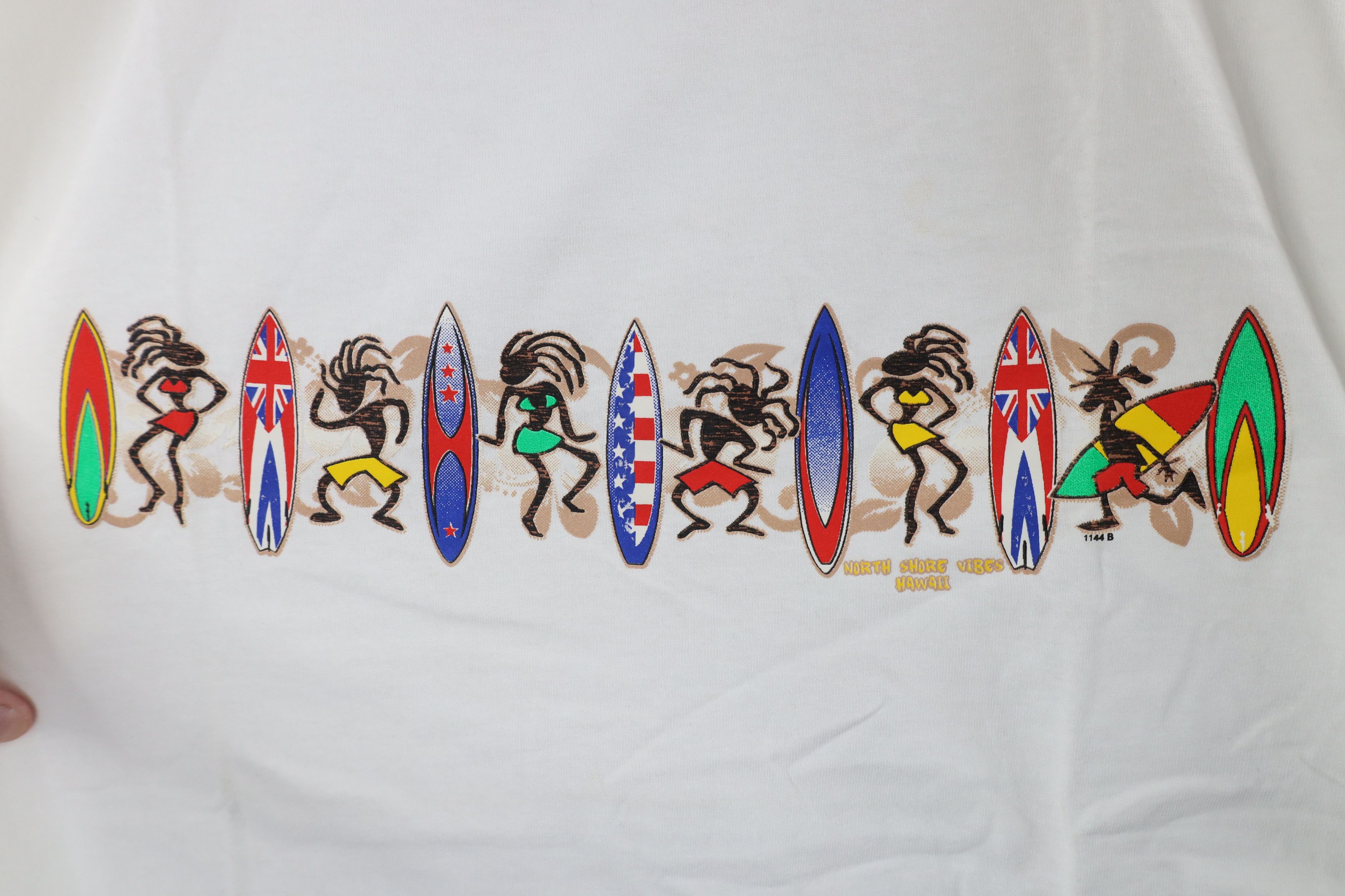 Vintage Vintage 90s Streetwear Vibes Hawaii Surfing T-Shirt White Size US L / EU 52-54 / 3 - 4 Thumbnail