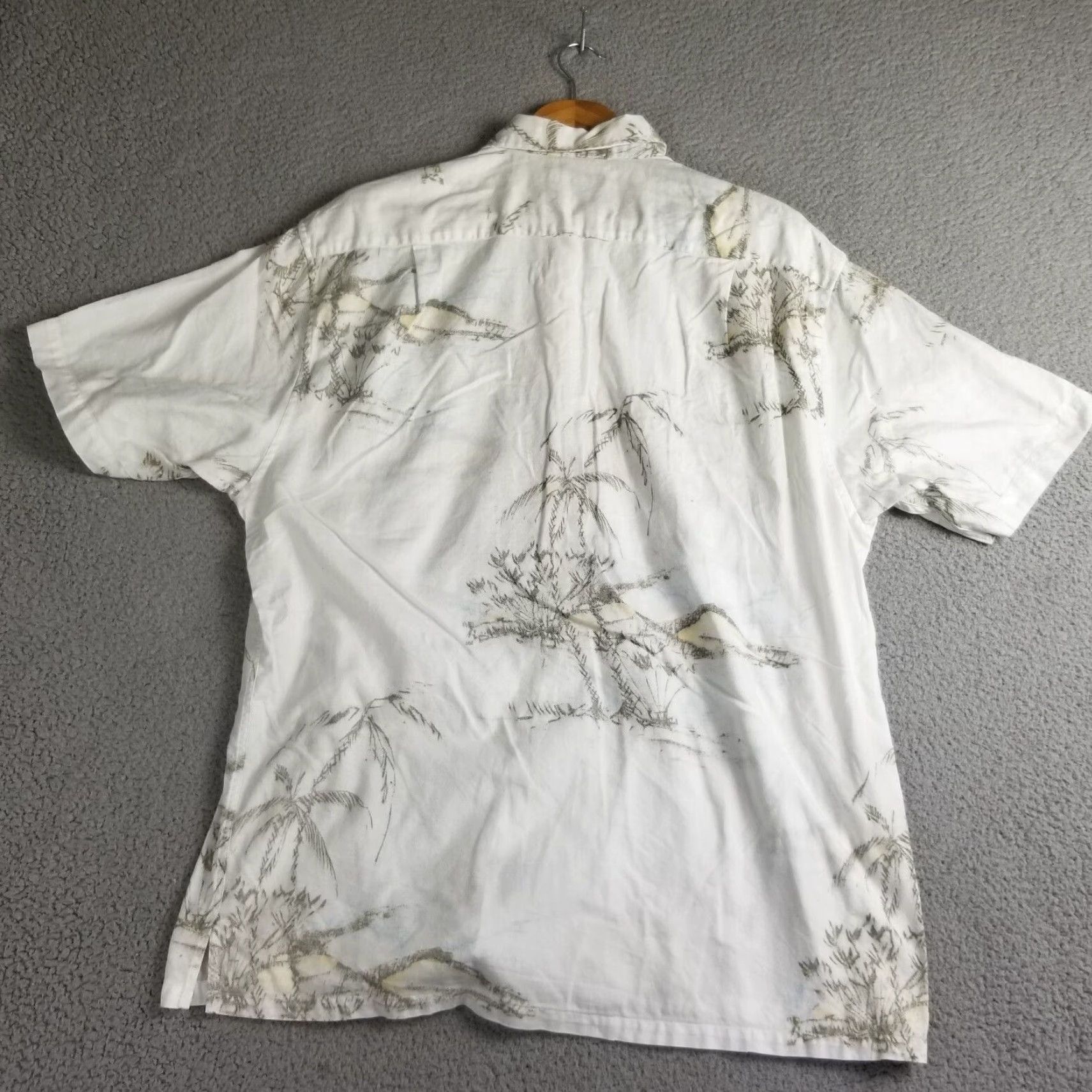 Nautica VINTAGE Nautica Hawaiian Shirt Men Large All Over Print AOP Palm Trees Button Up Short Sleeve Cotton Summer Beach Mens Size US L / EU 52-54 / 3 - 7 Thumbnail