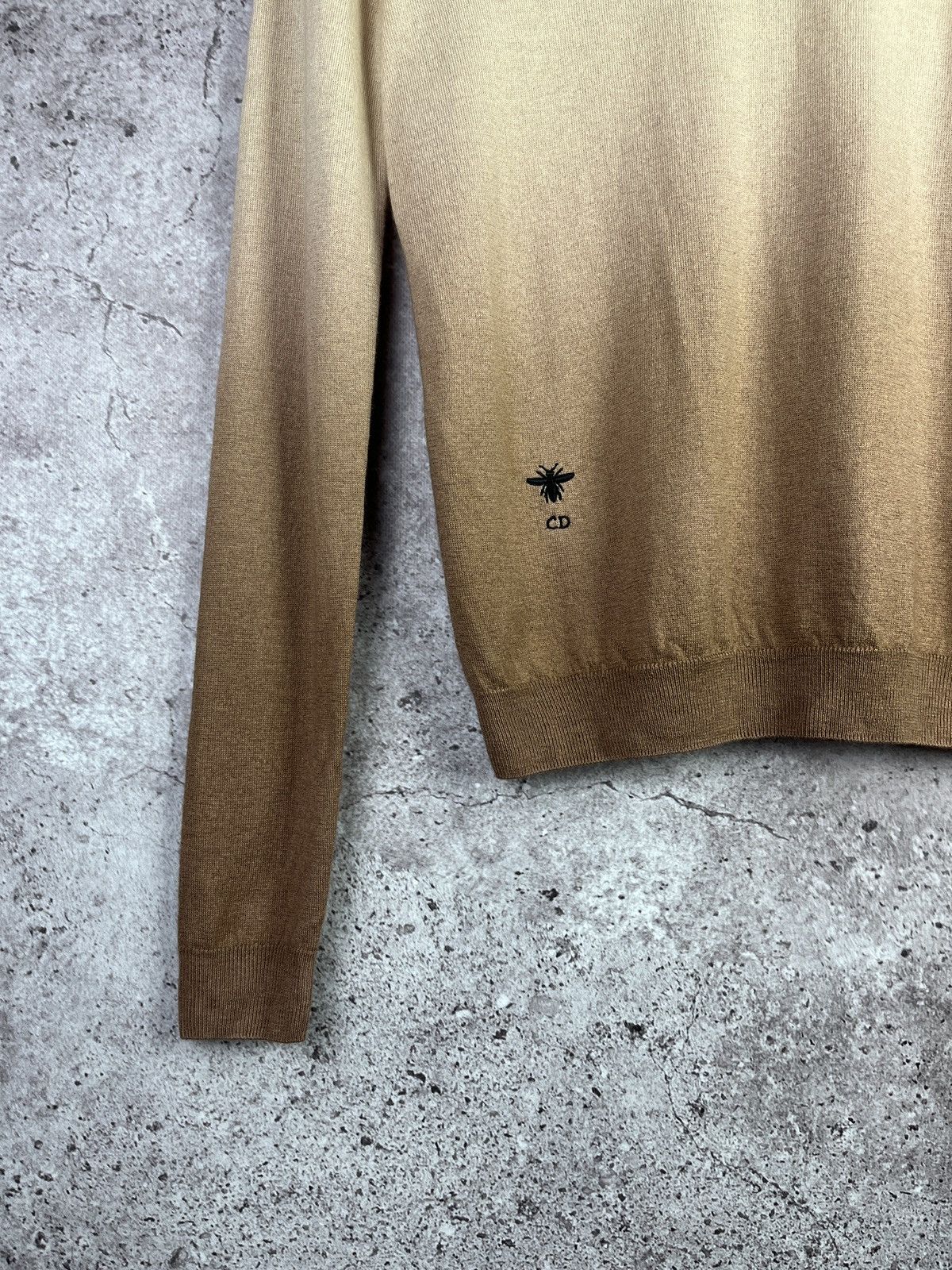 Dior Christian Dior CashmereSilk Sweater GradientBeigeBrownCDLogo Size XS / US 0-2 / IT 36-38 - 4 Thumbnail