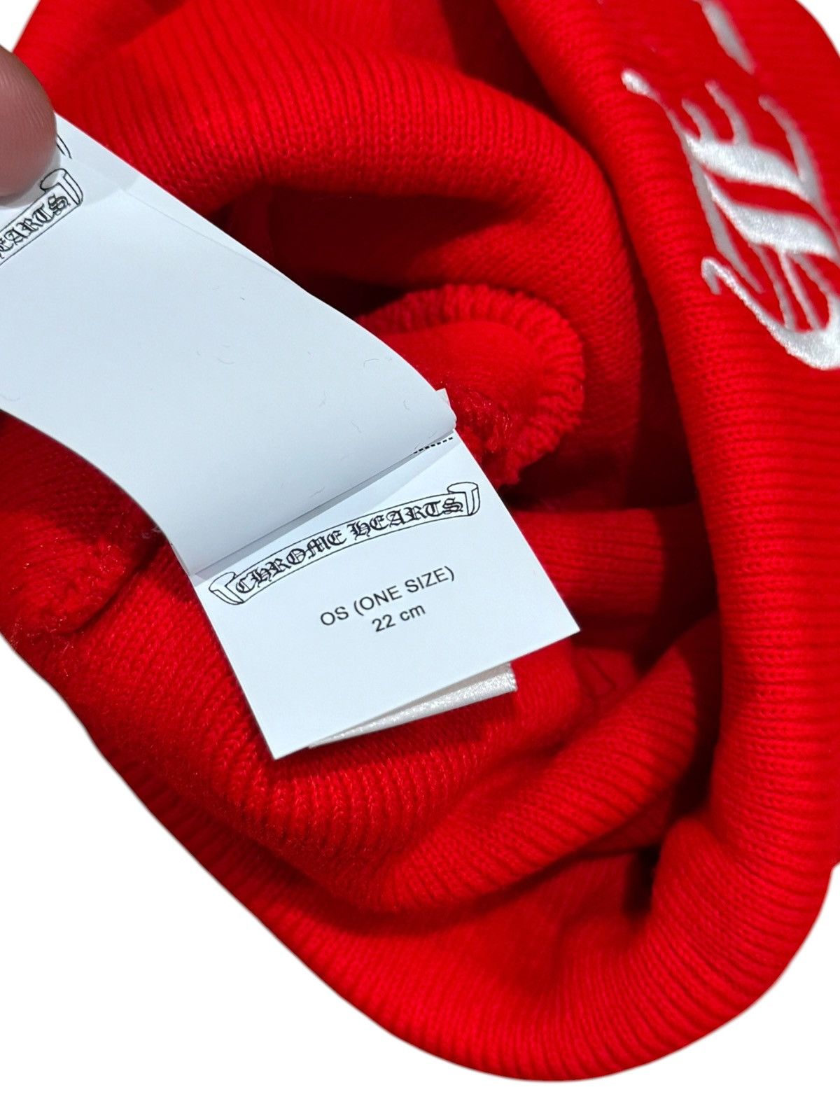 Chrome Hearts Chrome Hearts CH Logo Beanie Red White Size ONE SIZE - 7 Thumbnail