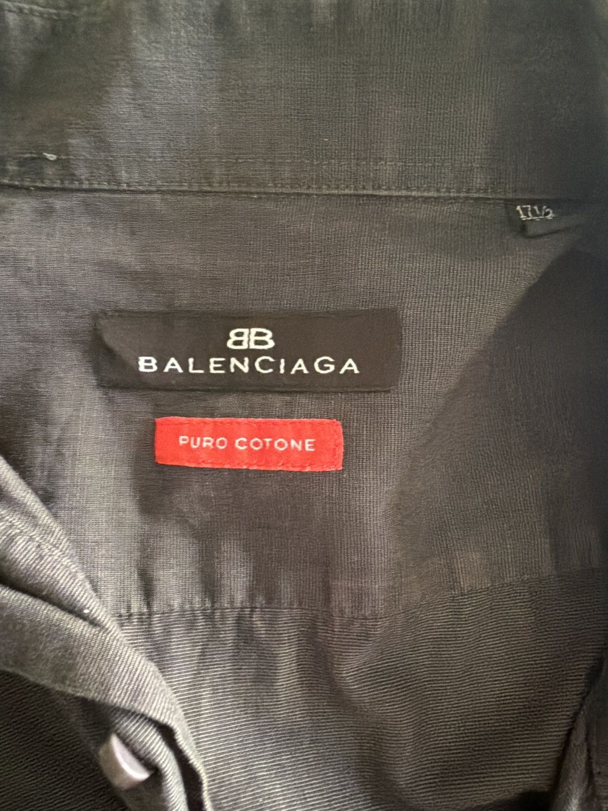 Balenciaga Balenciaga BB Black Button Up Dress Shirt Puro Cotone Size US XL / EU 56 / 4 - 3 Thumbnail