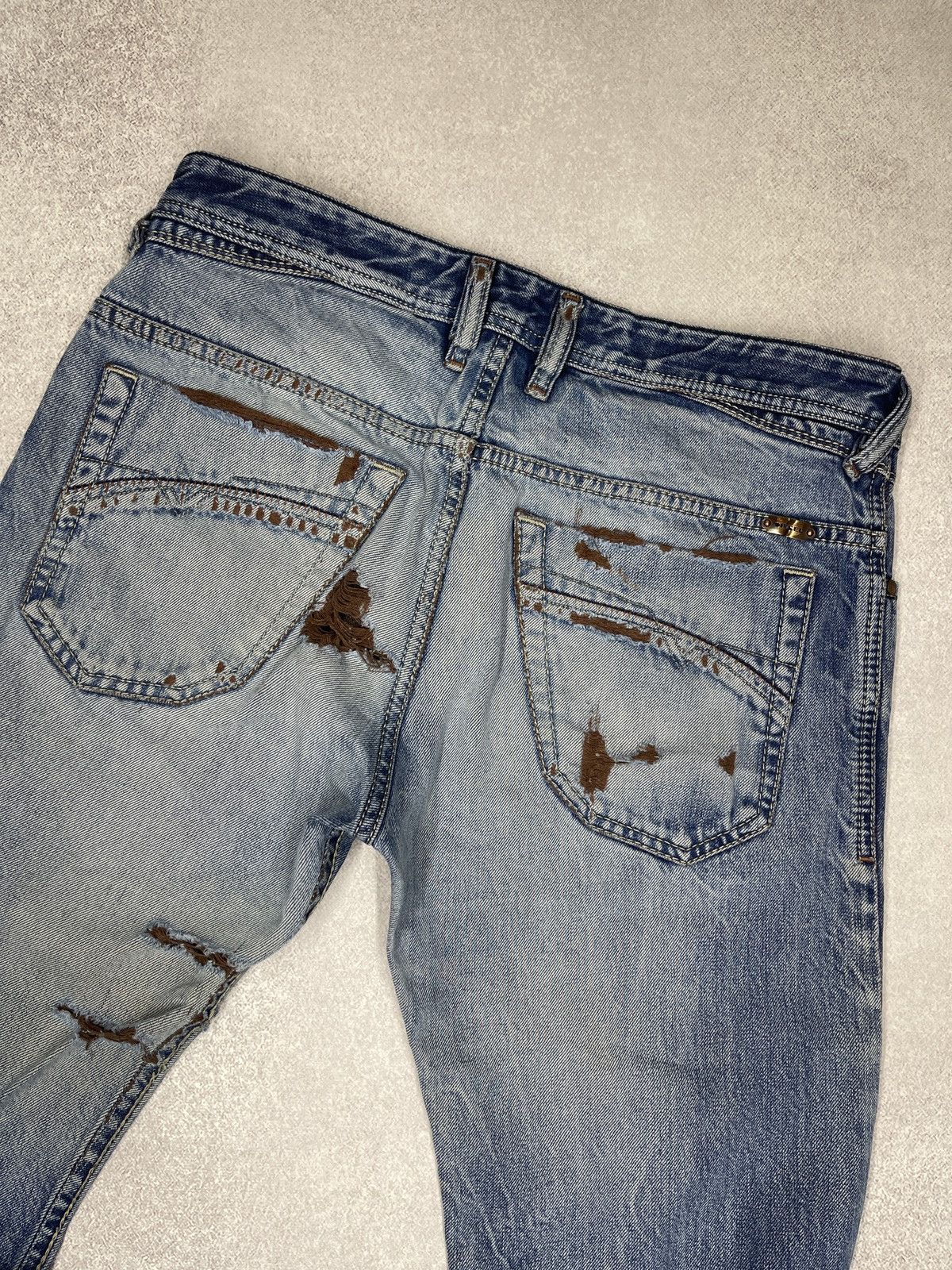Diesel Diesel IAKOP Ripped Denim Jeans Blue Made in Italy Size US 30 / EU 46 - 3 Thumbnail