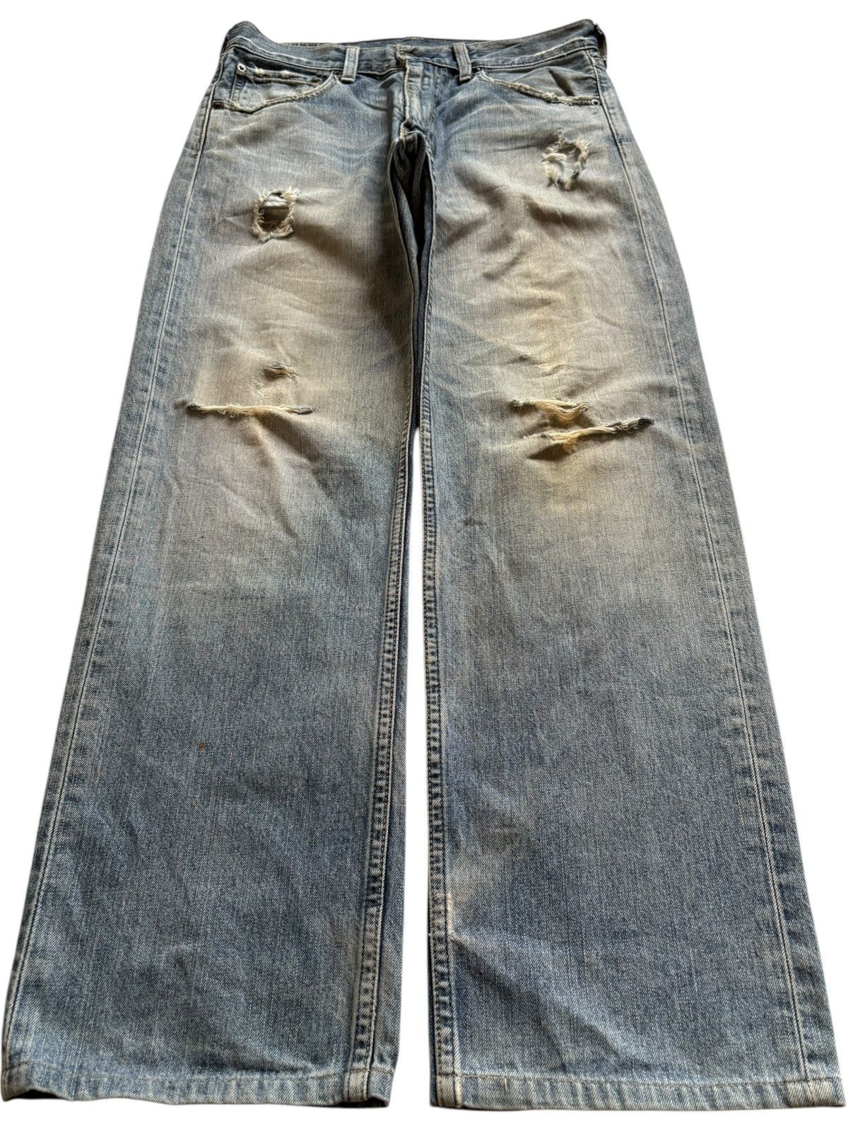 Levi's Vintage 90s Levis 503 Mud Wash Ripped Loose Baggy Jeans Size US 31 - 1 Thumbnail