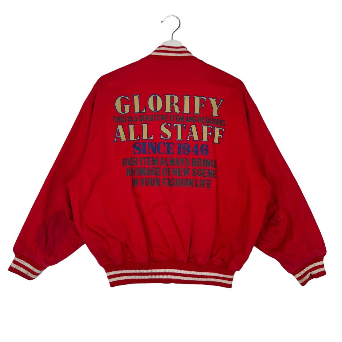 Japanese Brand 💥 VINTAGE TRAY UP GALS COLLECTION GLORIFY ALL STAFF BOMBER Size US M / EU 48-50 / 2 - 1 Thumbnail