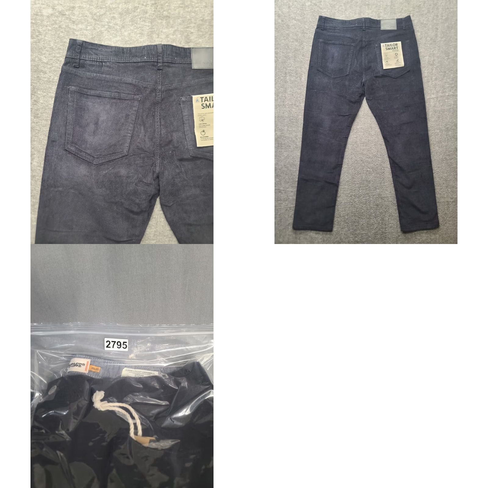 Vintage Tailor Vintage Canaan Slim Fit Pants Mens 36x30 Straight Leg Stretch Blue 5-Pocket Chino Trousers Holiday City Mens Size US 36 / EU 52 - 9 Thumbnail