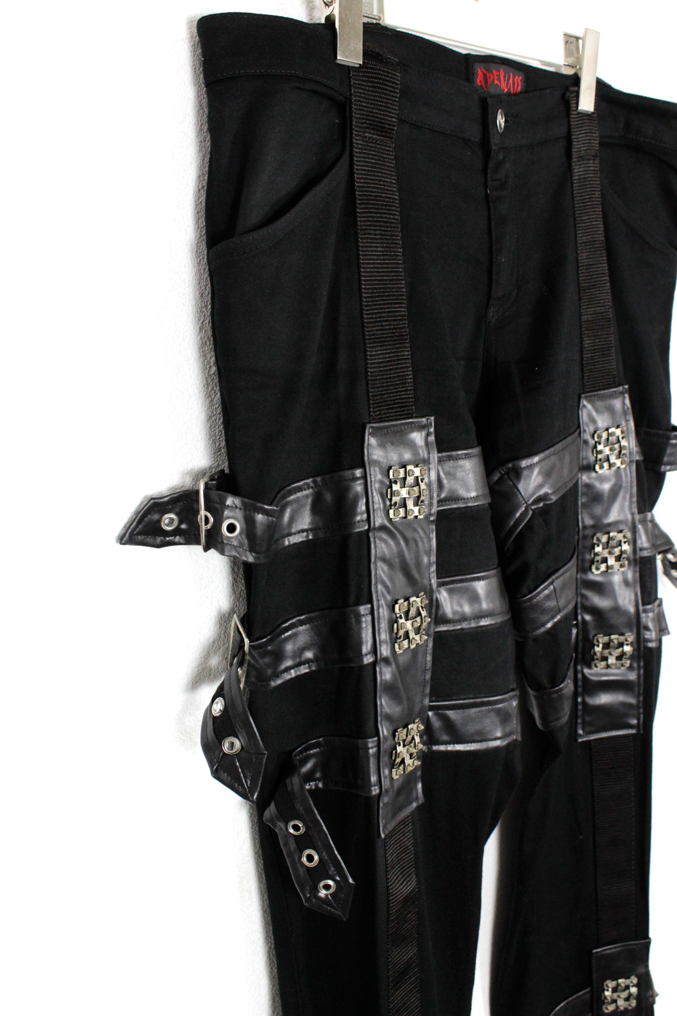Japanese Brand Y2K Aderlass Baggy Parachute Bondage Gothic Pants CYber Size US 36 / EU 52 - 3 Thumbnail
