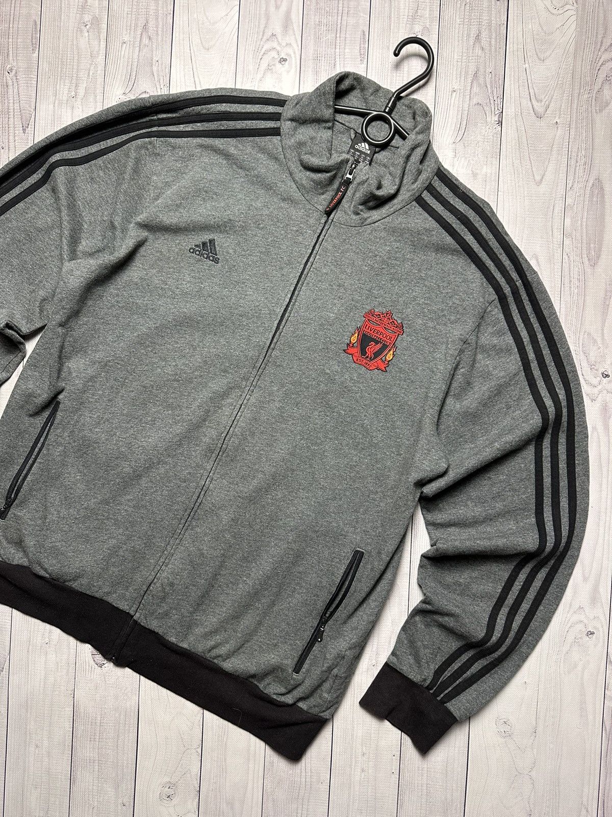 Adidas × Vintage Vintage adidas Liverpool soccer track jacket size XL Size US XL / EU 56 / 4 - 2 Thumbnail