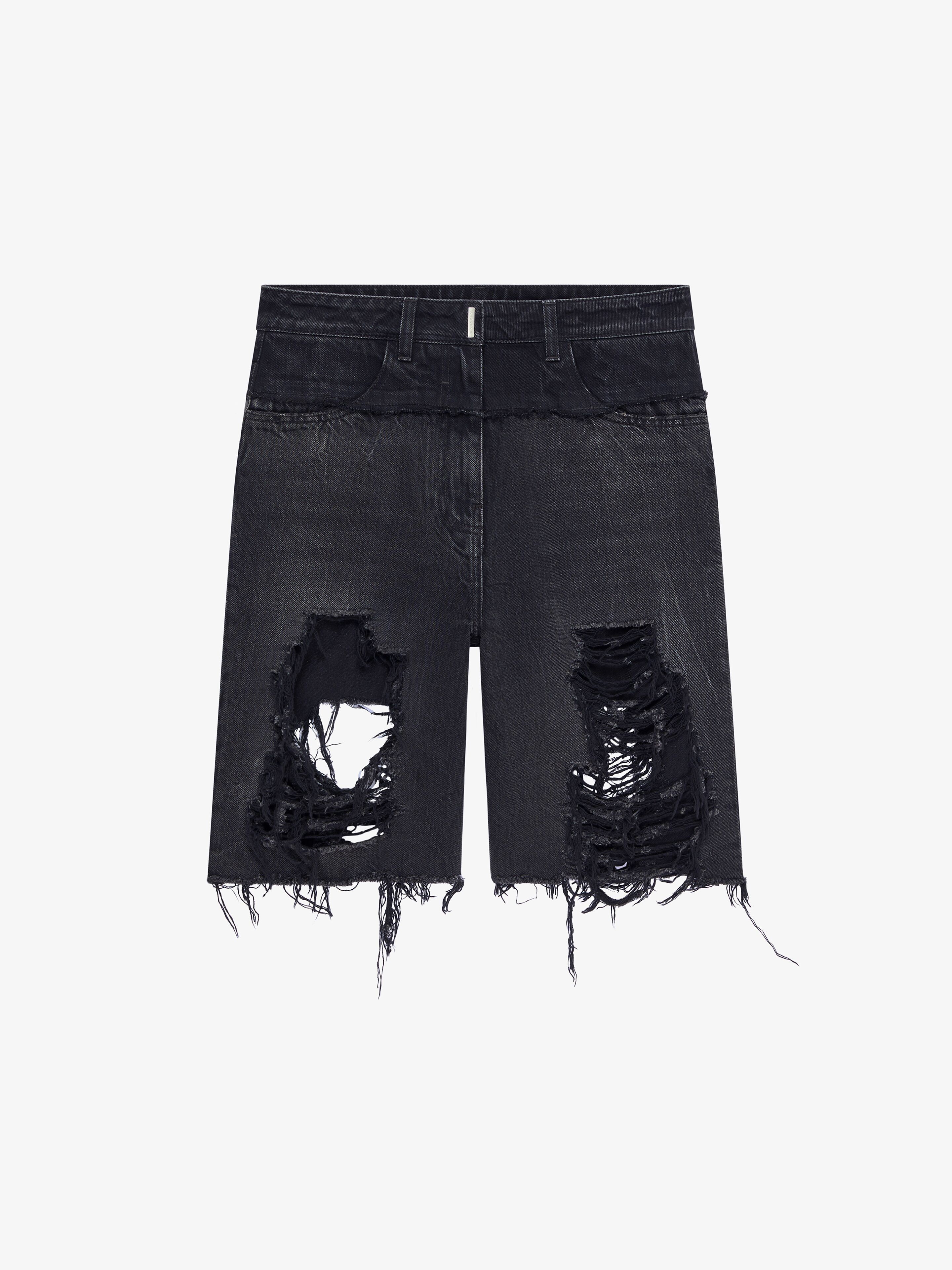 Givenchy o1y0925 Denim Short in Black Size 27" / US 4 / IT 40 - 1 Thumbnail