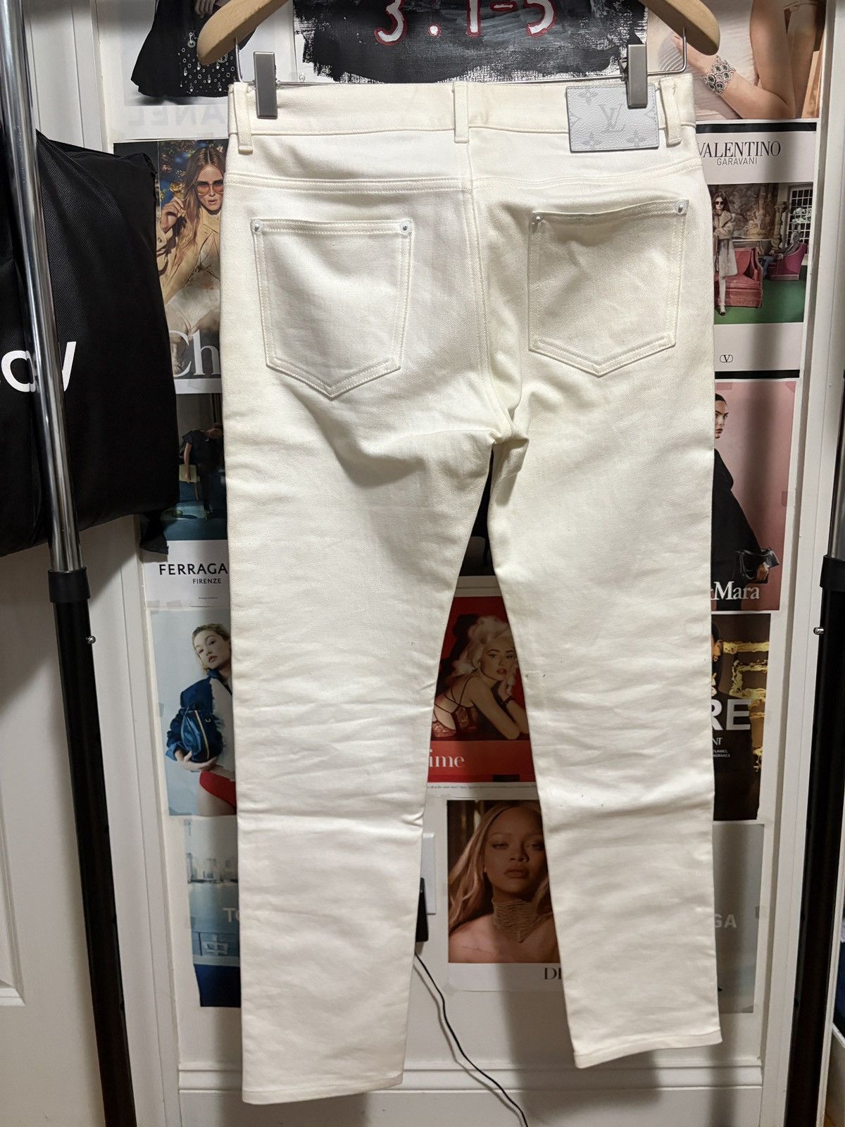 Louis Vuitton LV White Slim Fit Jeans by Virgil Abloh Size US 30 / EU 46 - 4 Thumbnail
