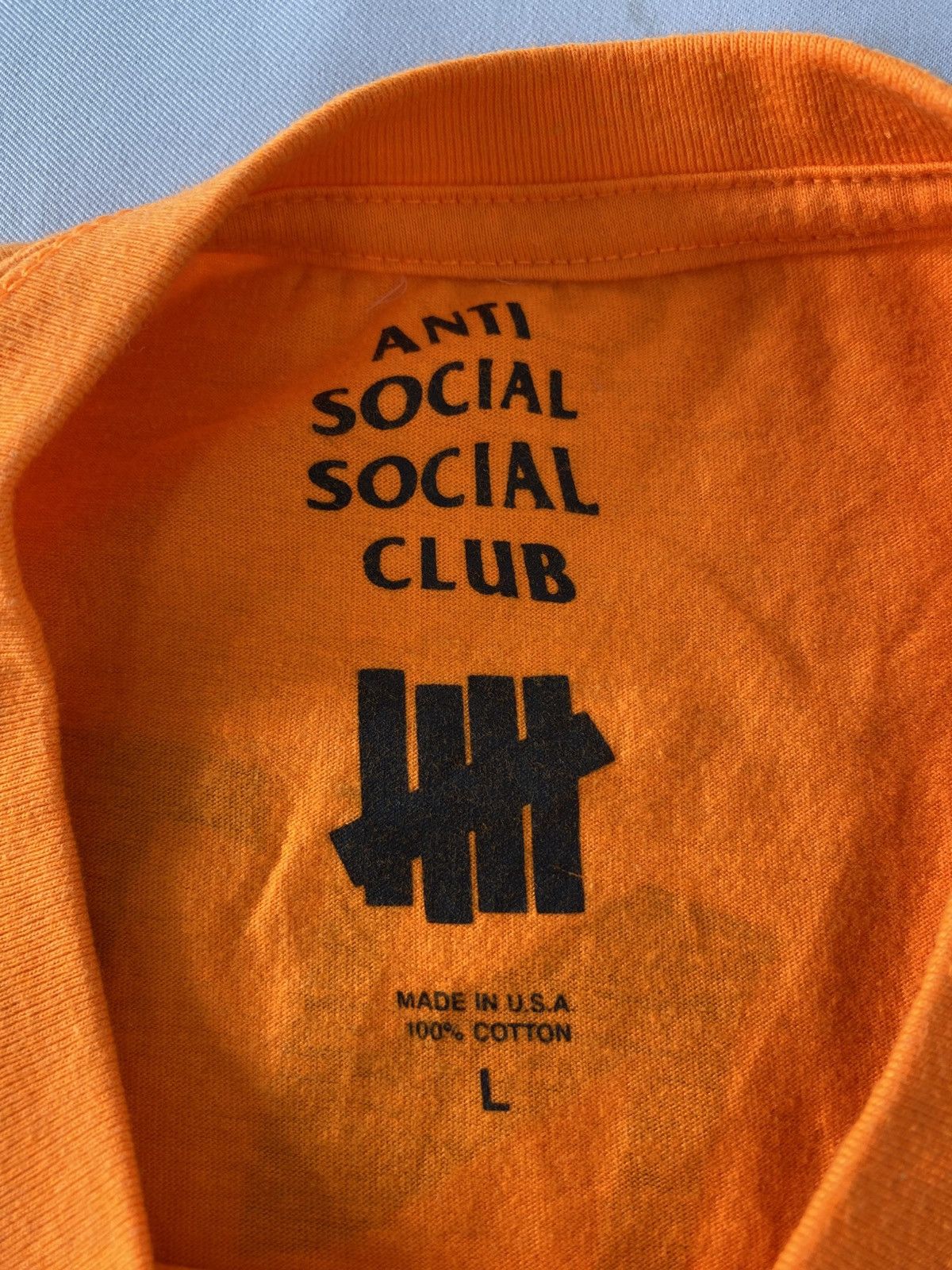 Anti Social Social Club × Undefeated Undefeated X Anti Social Social Club Paranoid Collab Tee Size US L / EU 52-54 / 3 - 7 Thumbnail
