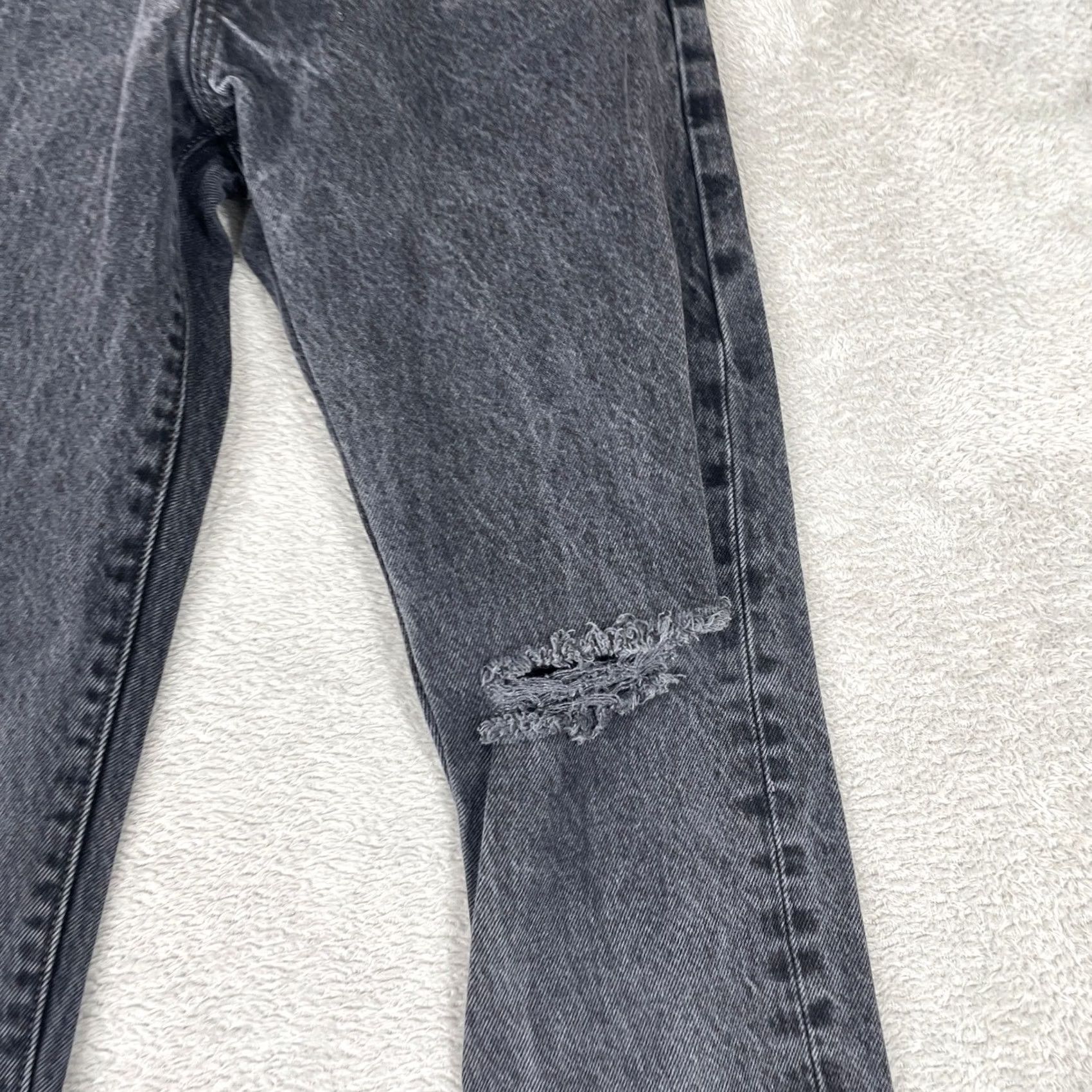 Levi's Levi'S 501 '81 High Rise Womens Jeans - Black Distressed Denim - Premium Size 26" / US 2 / IT 38 - 2 Thumbnail