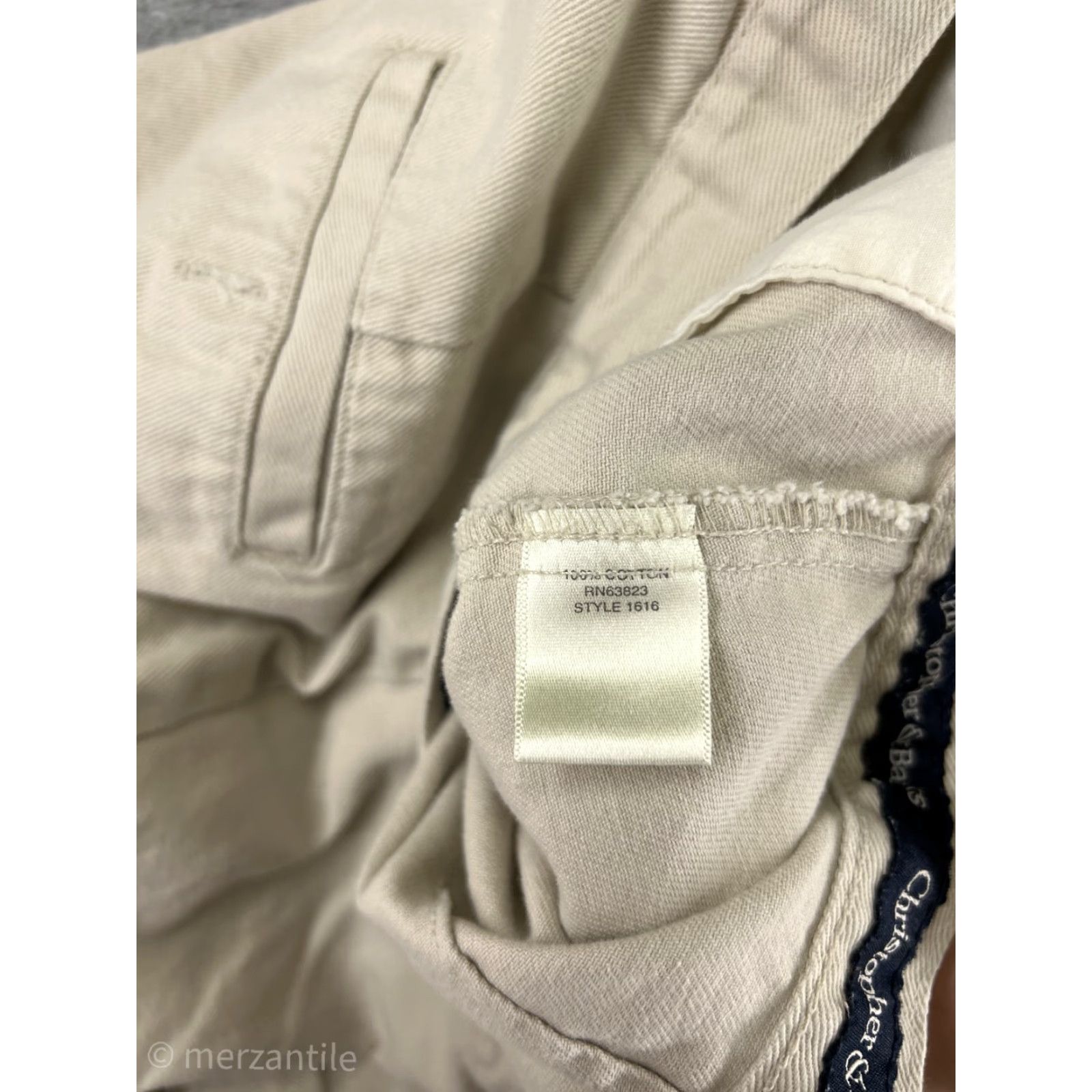 Vintage Christopher & Banks Womens Capri Pants Size 12 Beige Cotton Twill High Rise Casual Summer Size 34" / US 12 / IT 48 - 4 Thumbnail