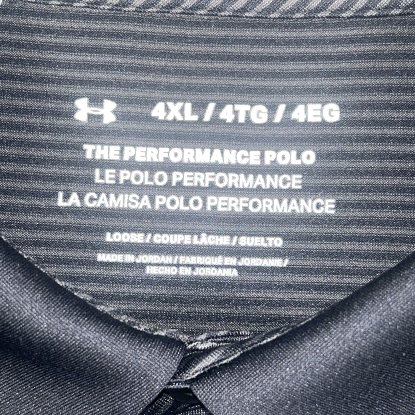 Under Armour Under Armour Polo Shirt Mens 4XL Black Striped The Performance Polo Golf Logo Size US XXL / EU 58 / 5 - 2 Thumbnail