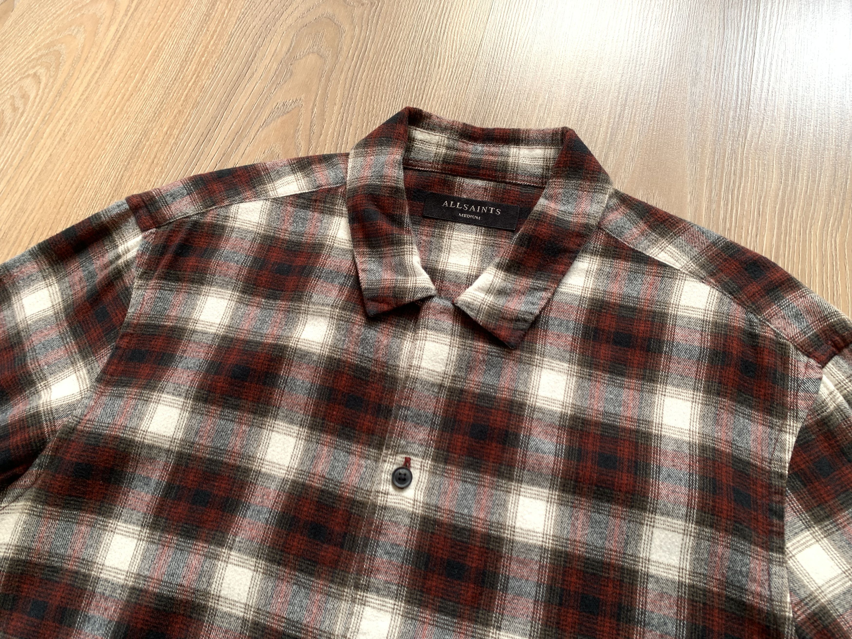 Allsaints Allsaints Redondo Cotton Long Sleeve Flannel Plaid Shirt Size US M / EU 48-50 / 2 - 5 Thumbnail