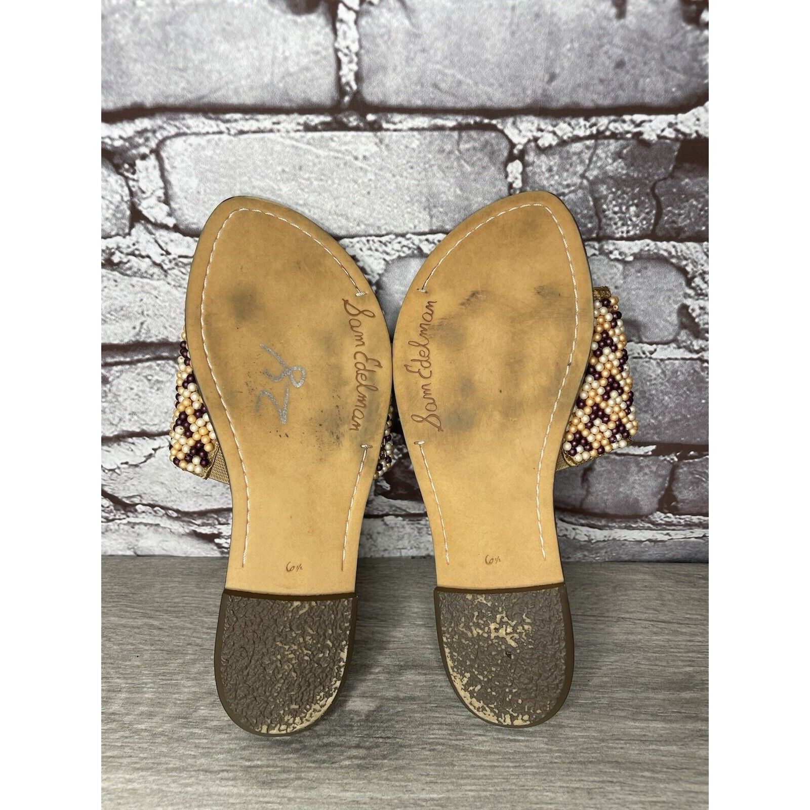 Sam Edelman Sam Edelman Gunner 3 Peach Pearl Beaded Multi Sandals Women’ Size US 6.5 / IT 36.5 - 16 Thumbnail
