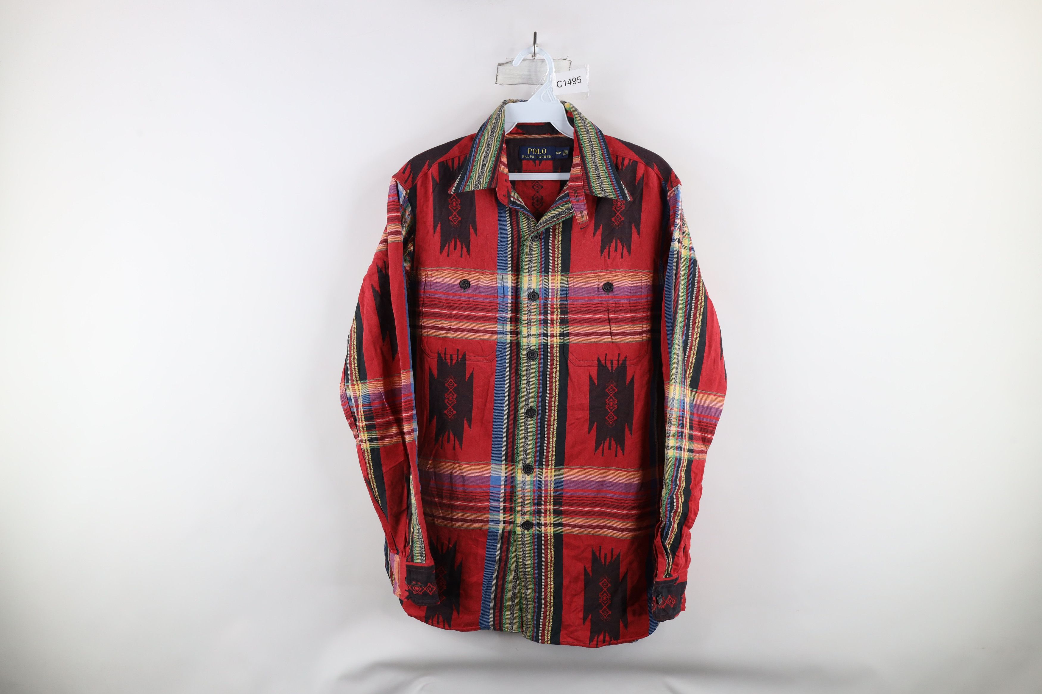 Ralph Lauren × Vintage Vintage Ralph Lauren Southwestern Collared Button Shirt Size US S / EU 44-46 / 1 - 1 Thumbnail