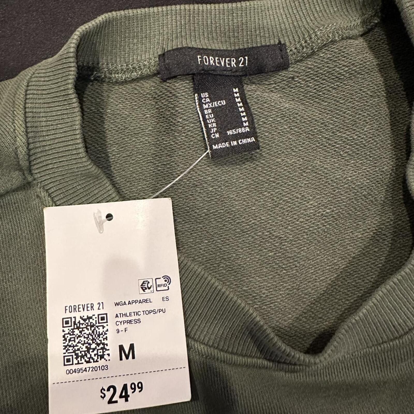 Forever 21 Forever 21 Women's Green and Khaki Sweatshirt Size M / US 6-8 / IT 42-44 - 3 Thumbnail