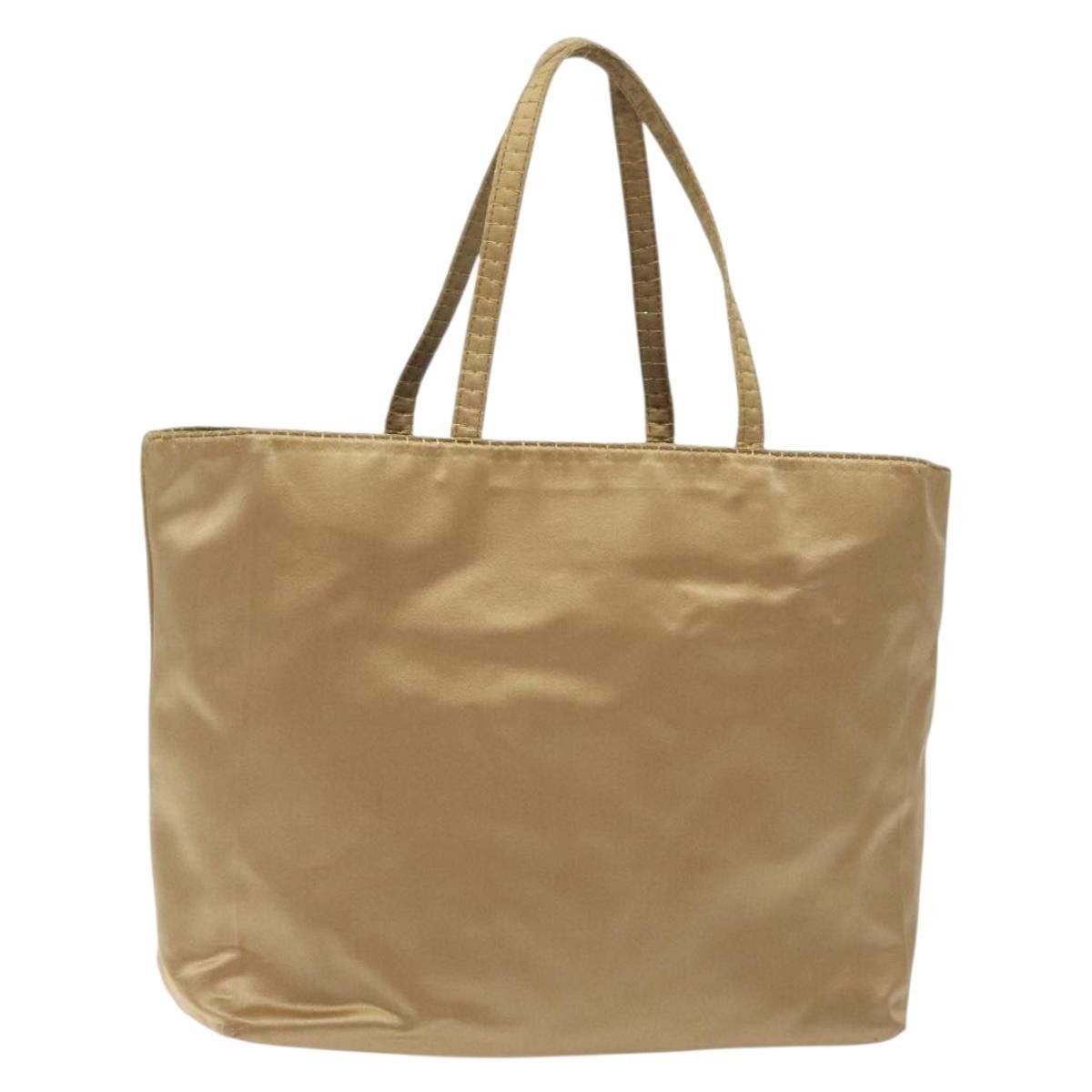 Prada PRADA Hand Bag Satin Beige Gold Size ONE SIZE - 1 Thumbnail